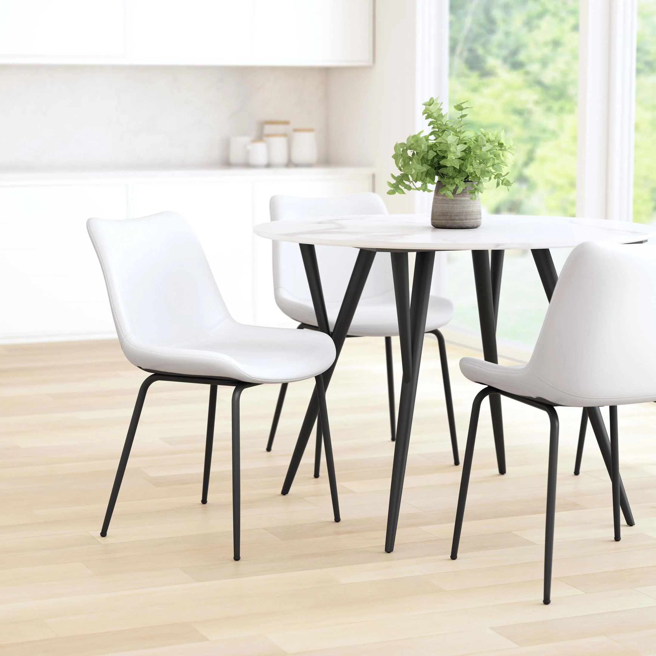 Byron Dining Chair (Set of 2) White - Image 2