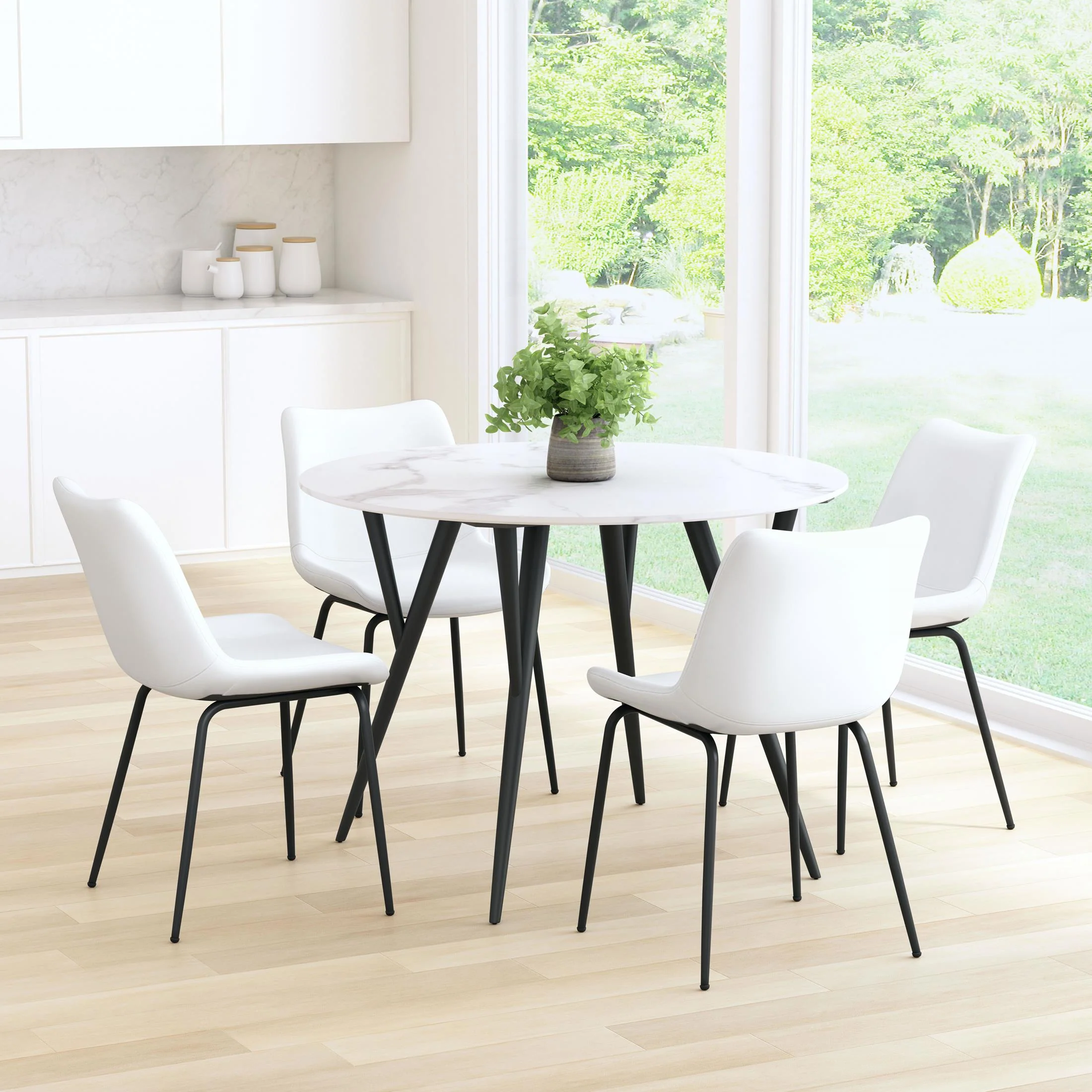 Byron Dining Chair (Set of 2) White - Image 4