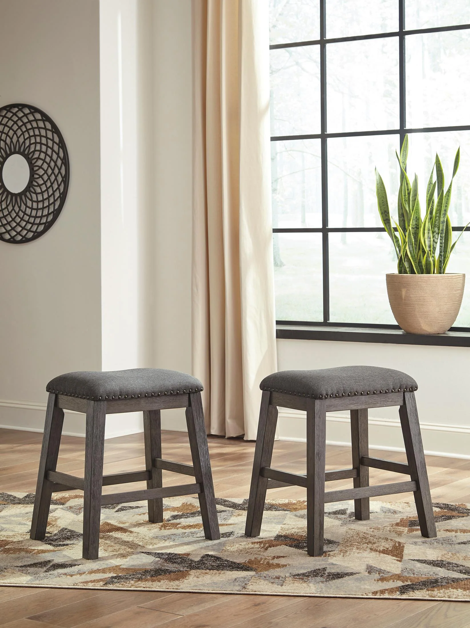Caitbrook Counter Height Upholstered Bar Stool (Set of 2) - Image 2
