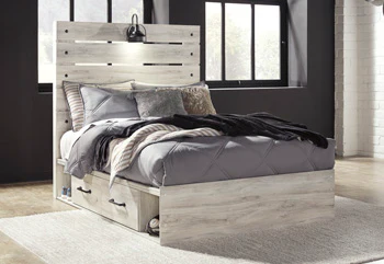 Cambeck Full Panel Bed with 2 Storage Drawers and 2 Cubbies - Image 5