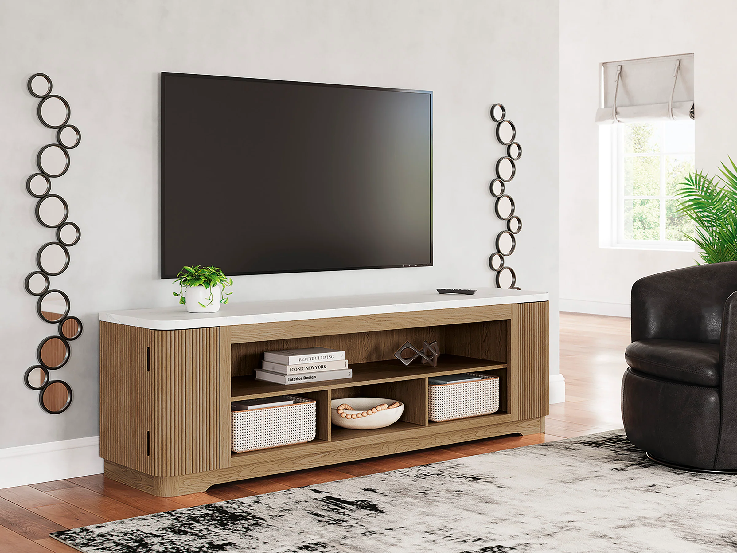 Camdill XL TV Stand with Fireplace Option - Image 2