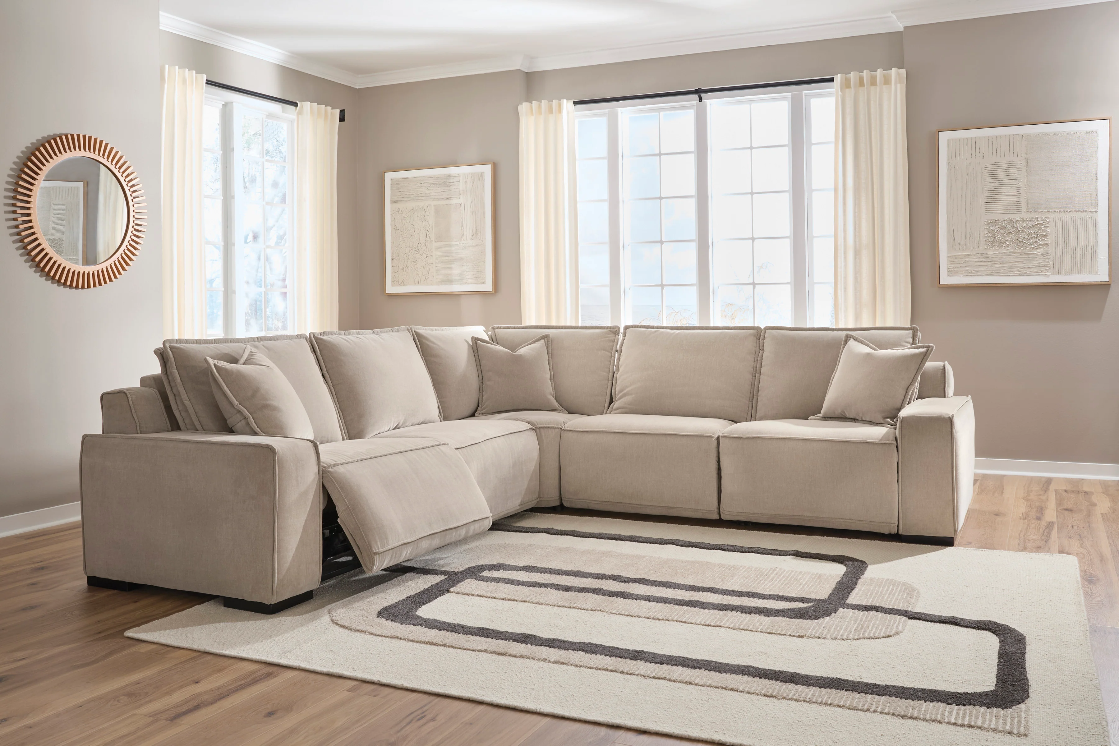 Carceri 5-Piece Power Sectional Reclining Sofa with Power Armless Recliner - Image 2