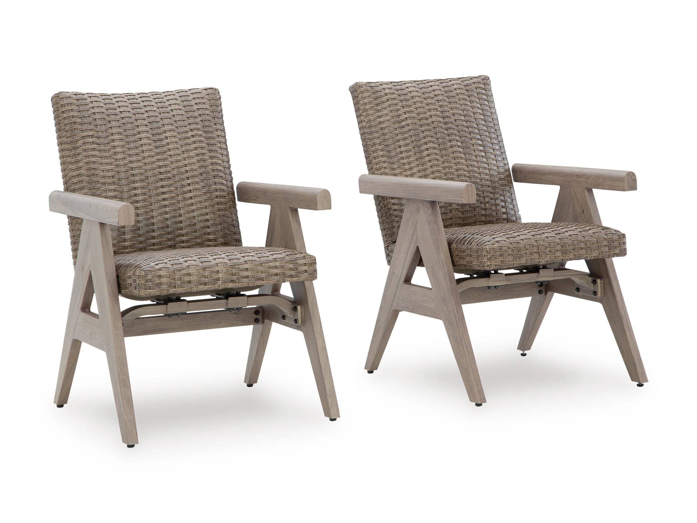 Ashley Carisbo Outdoor Patio Rocking Arm Chair (Set of 2)