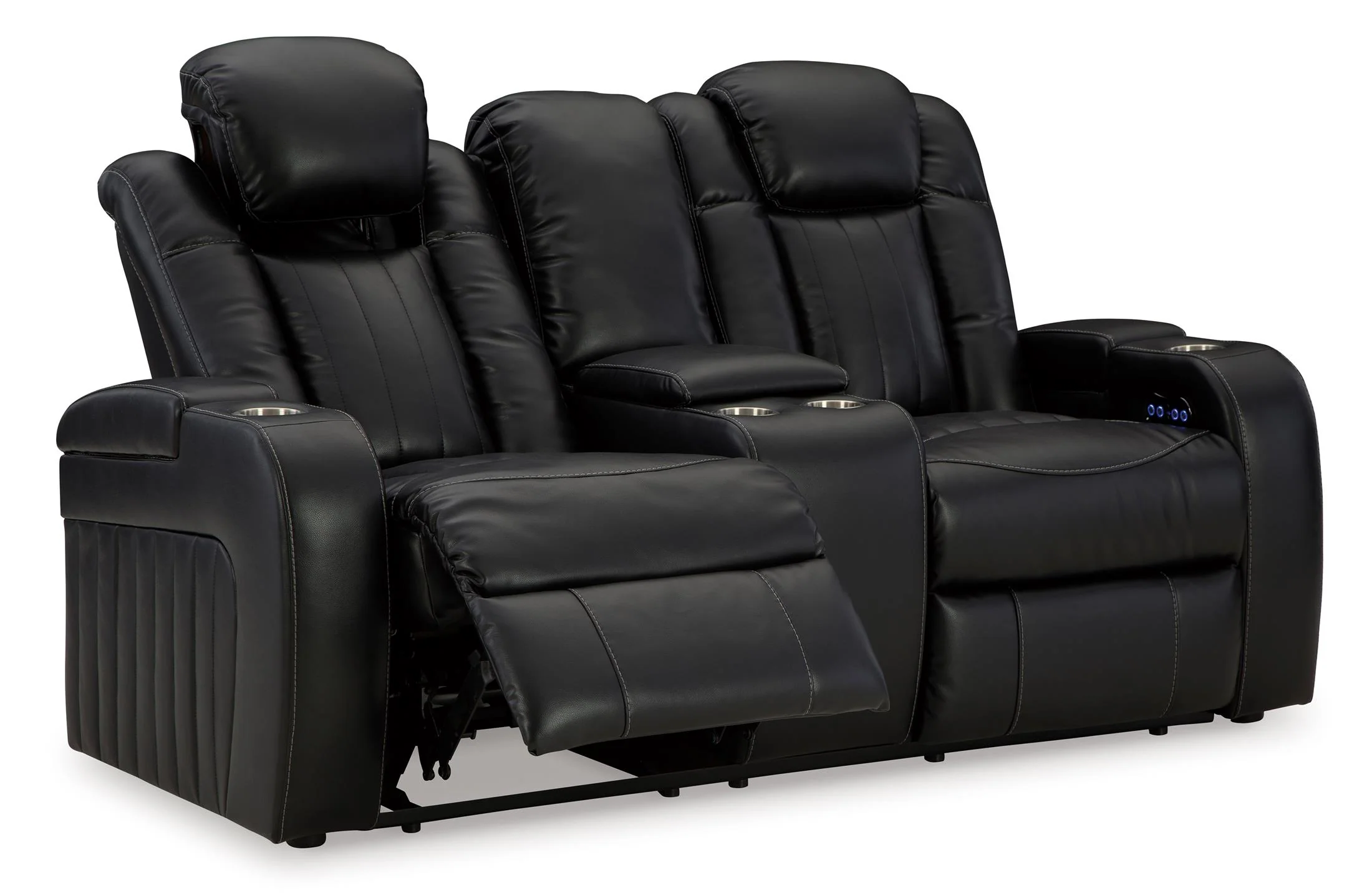 Caveman Den Power Reclining Loveseat with Console - Image 4