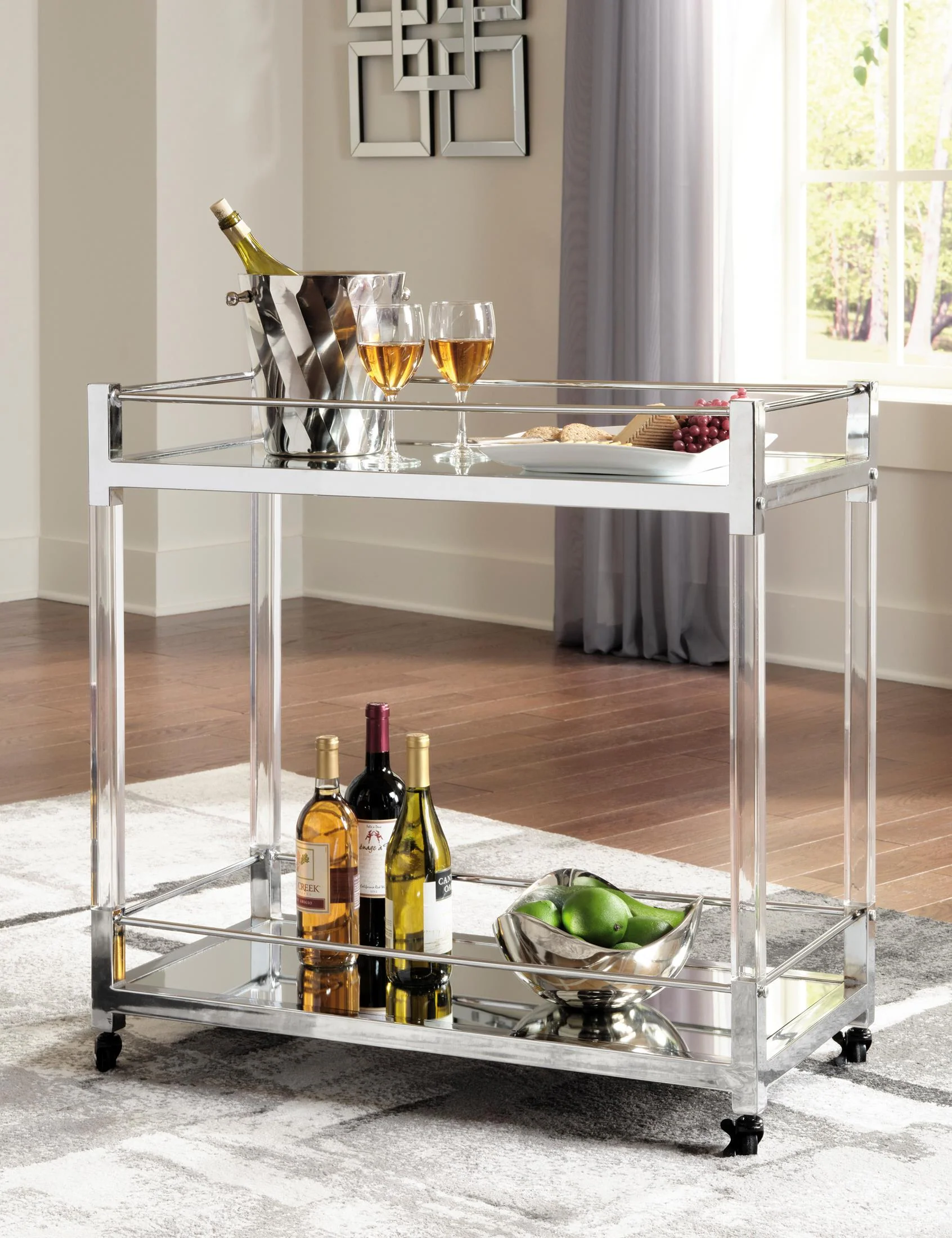 Chaseton Bar Cart with Casters - Image 2