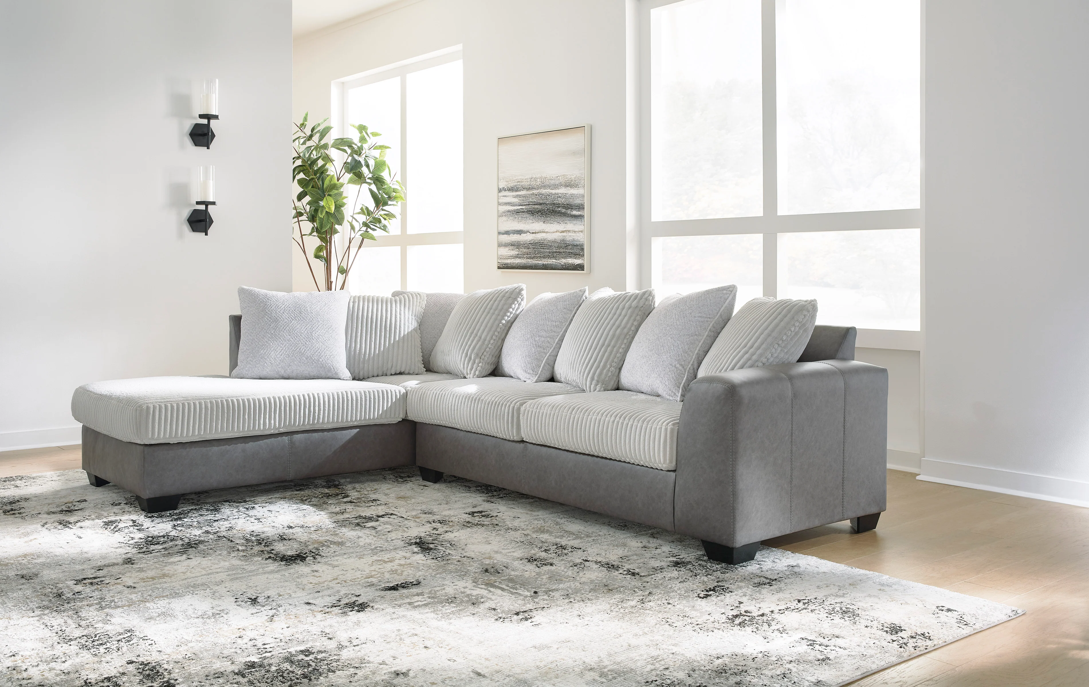 Clairette Court 2-Piece Sectional with Chaise - Image 2