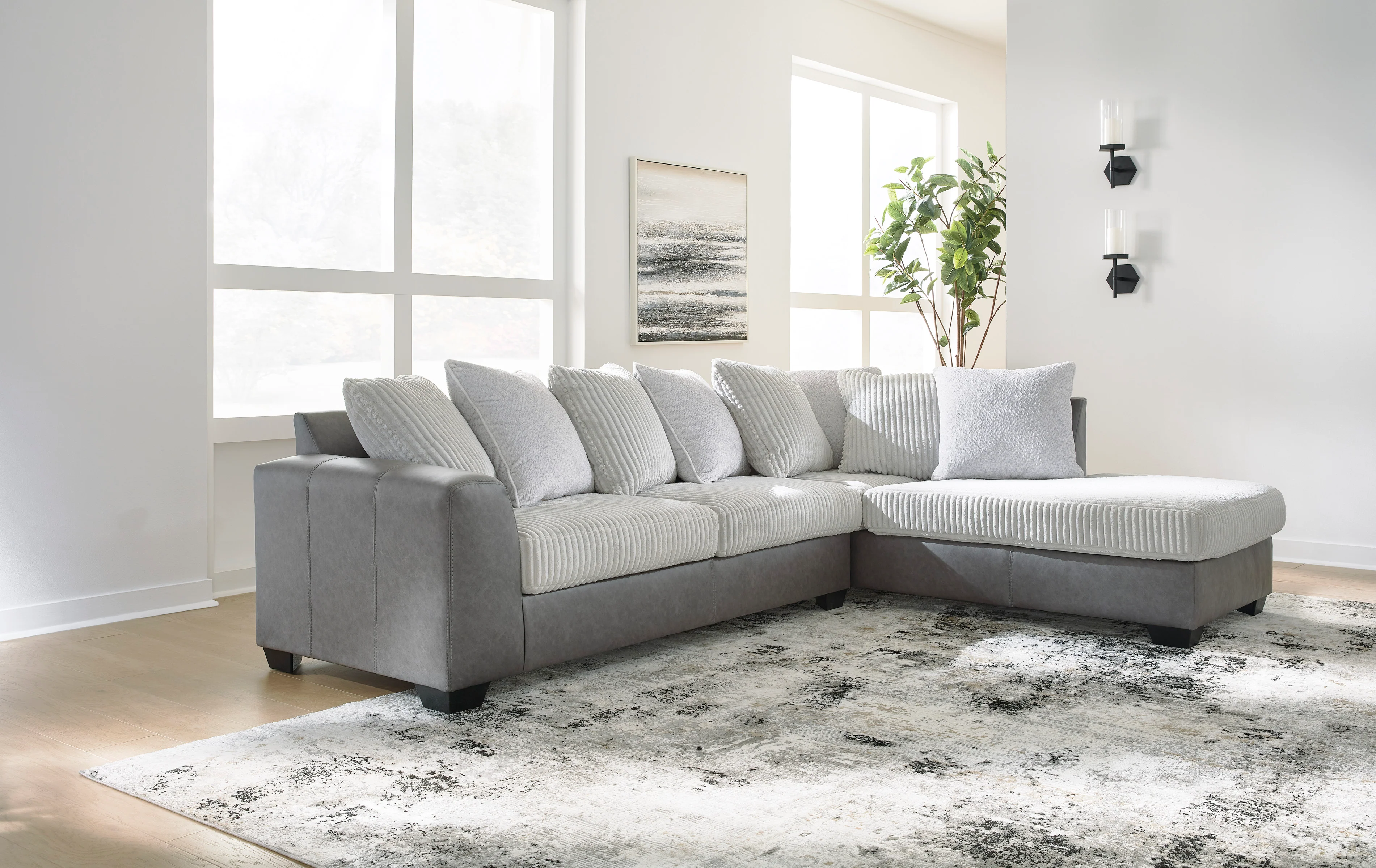 Clairette Court 2-Piece Sectional with Chaise - Image 4