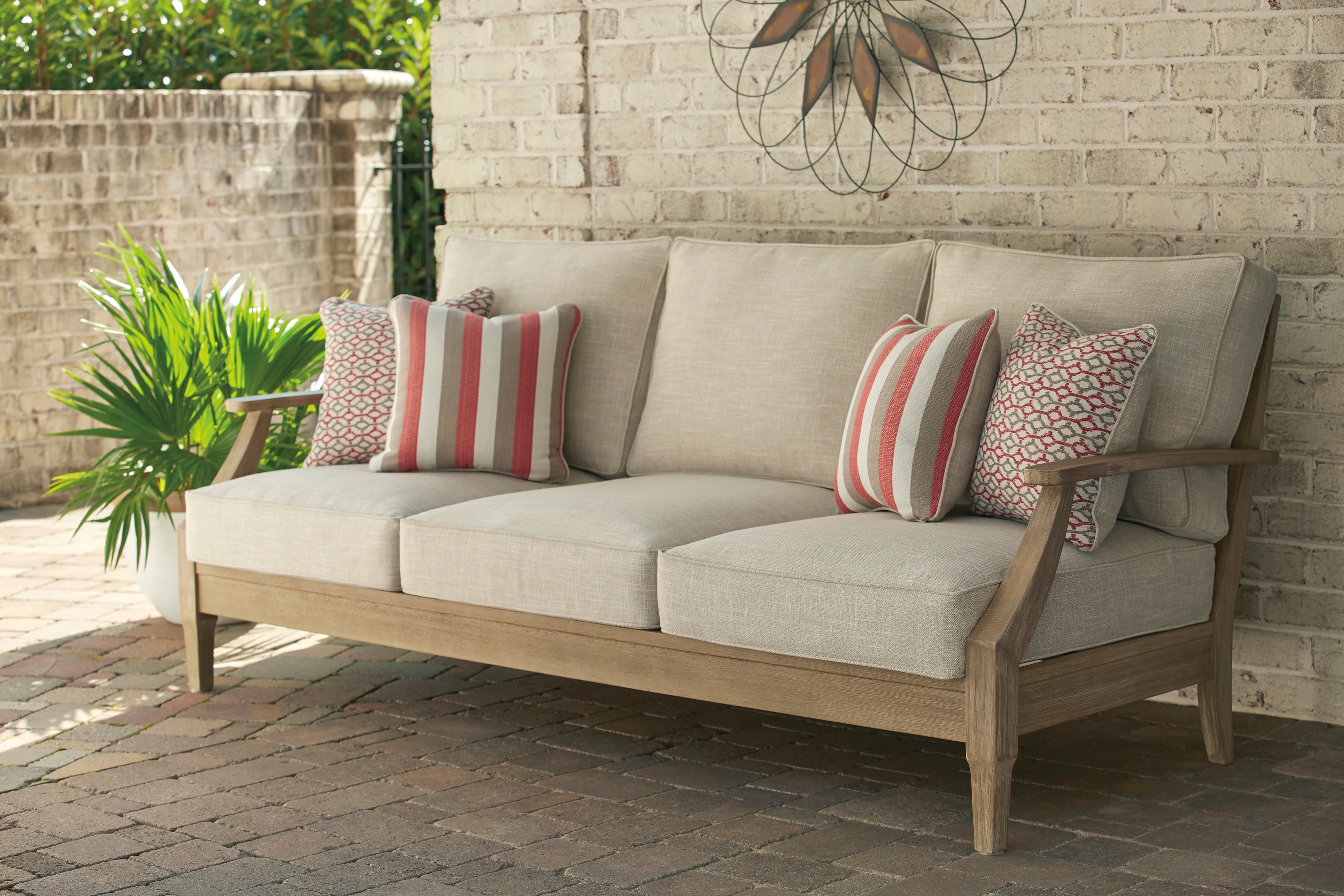Ashley Clare View Outdoor Patio Sofa with Cushion - Image 4