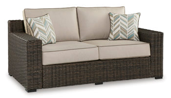 Coastline Outdoor Loveseat with Cushion - Image 2