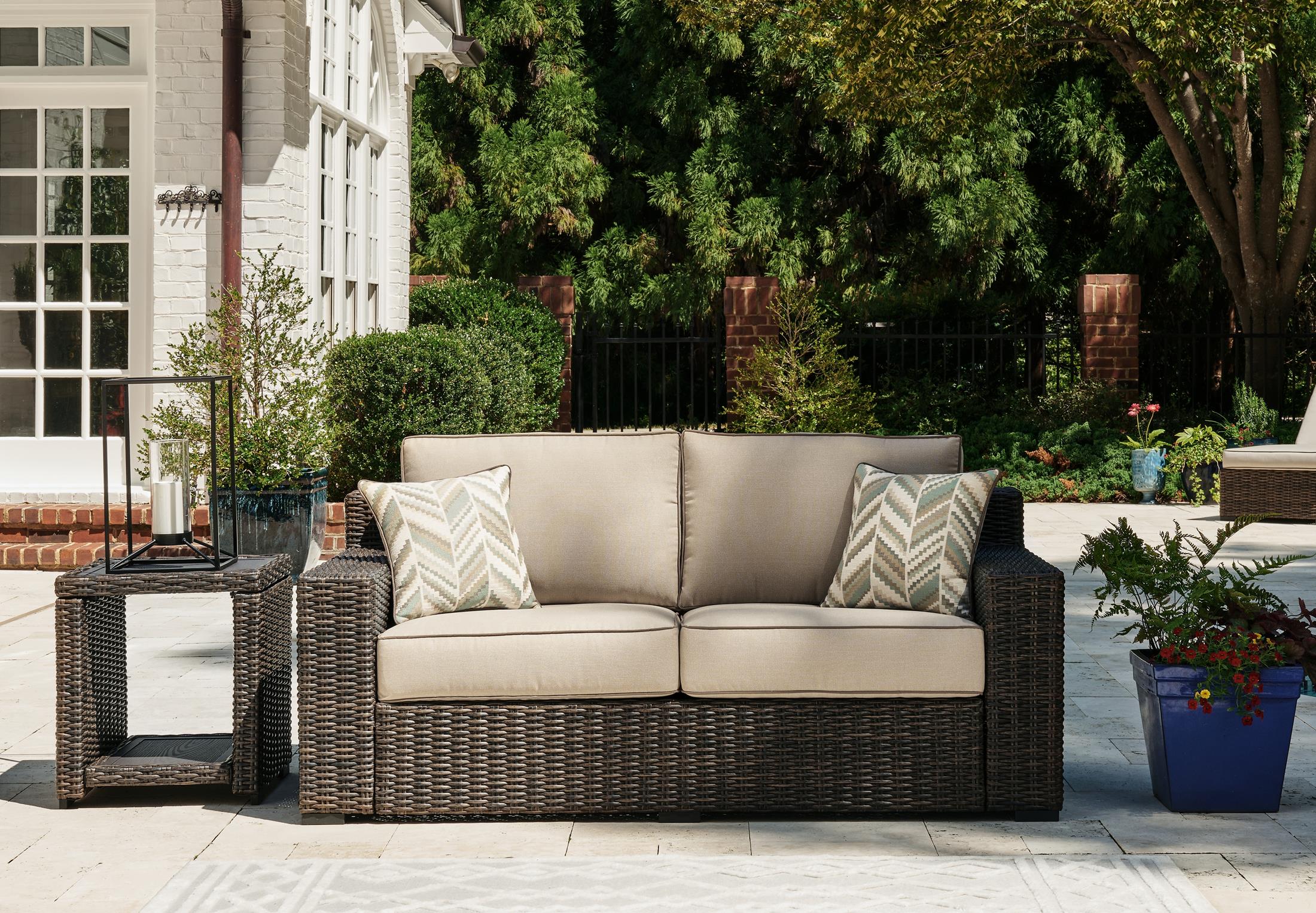 Coastline Outdoor Loveseat with Cushion - Image 5