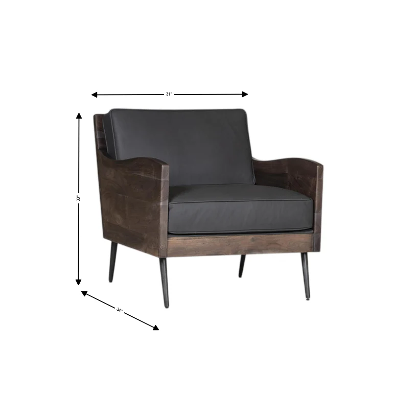 Colson Leather Accent Chair - Image 11