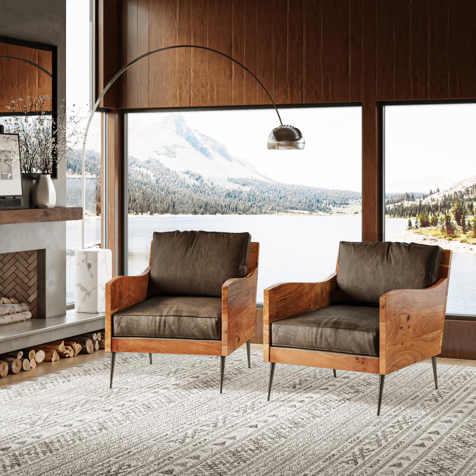 Colson Leather Accent Chair - Image 2