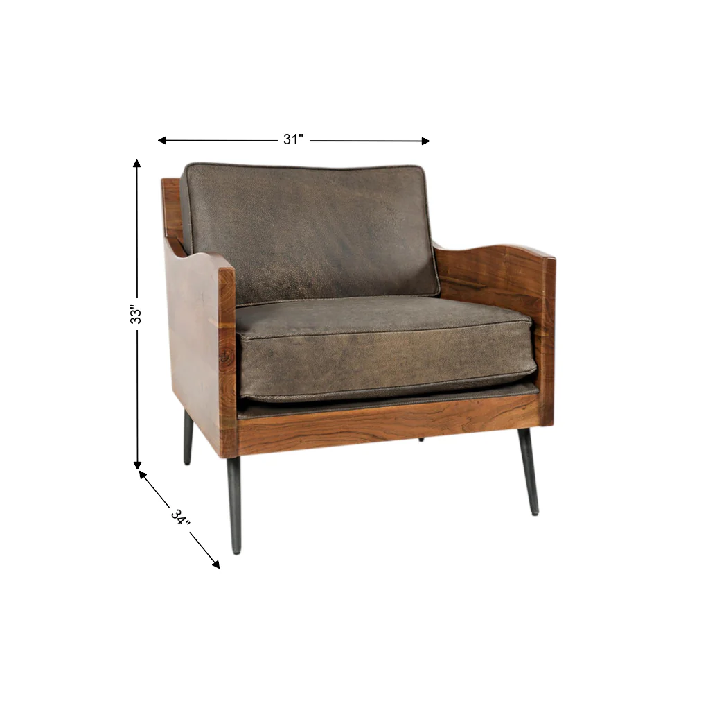 Colson Leather Accent Chair - Image 3