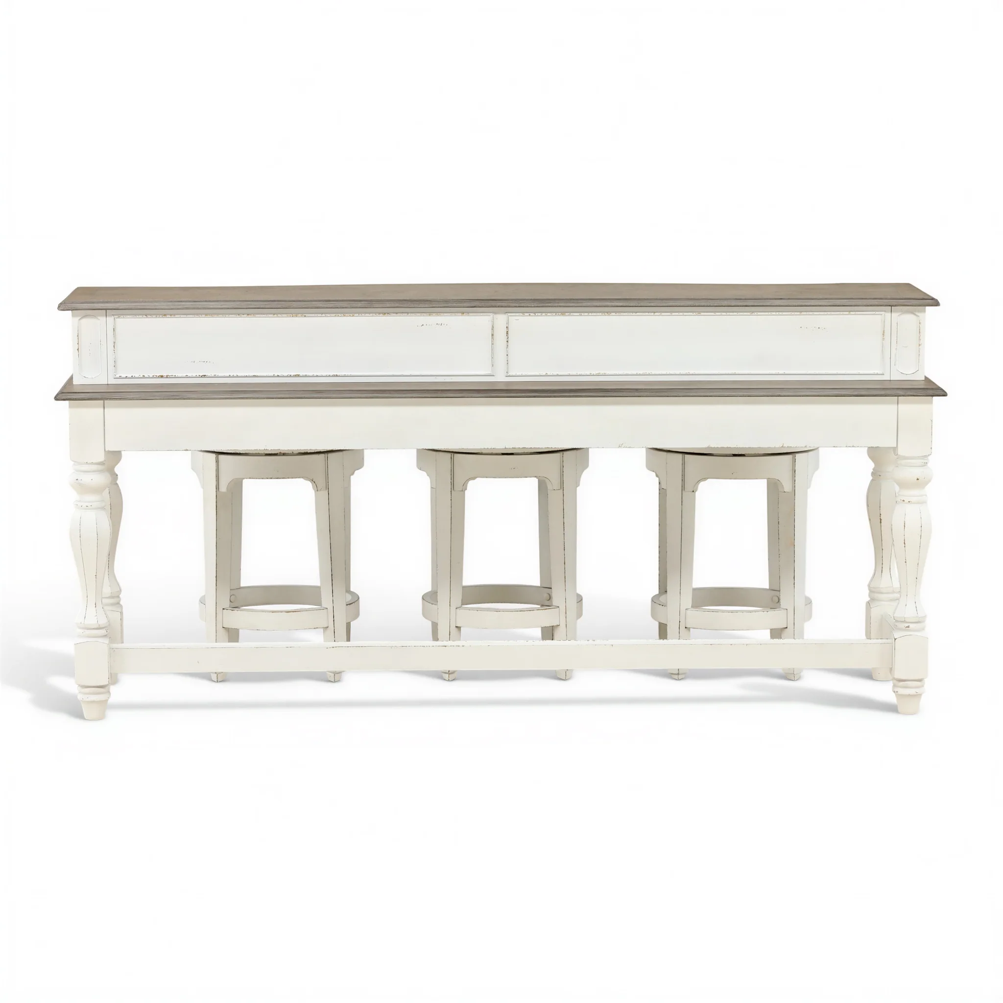 Della Console Bar Height Table and 3 Stools
