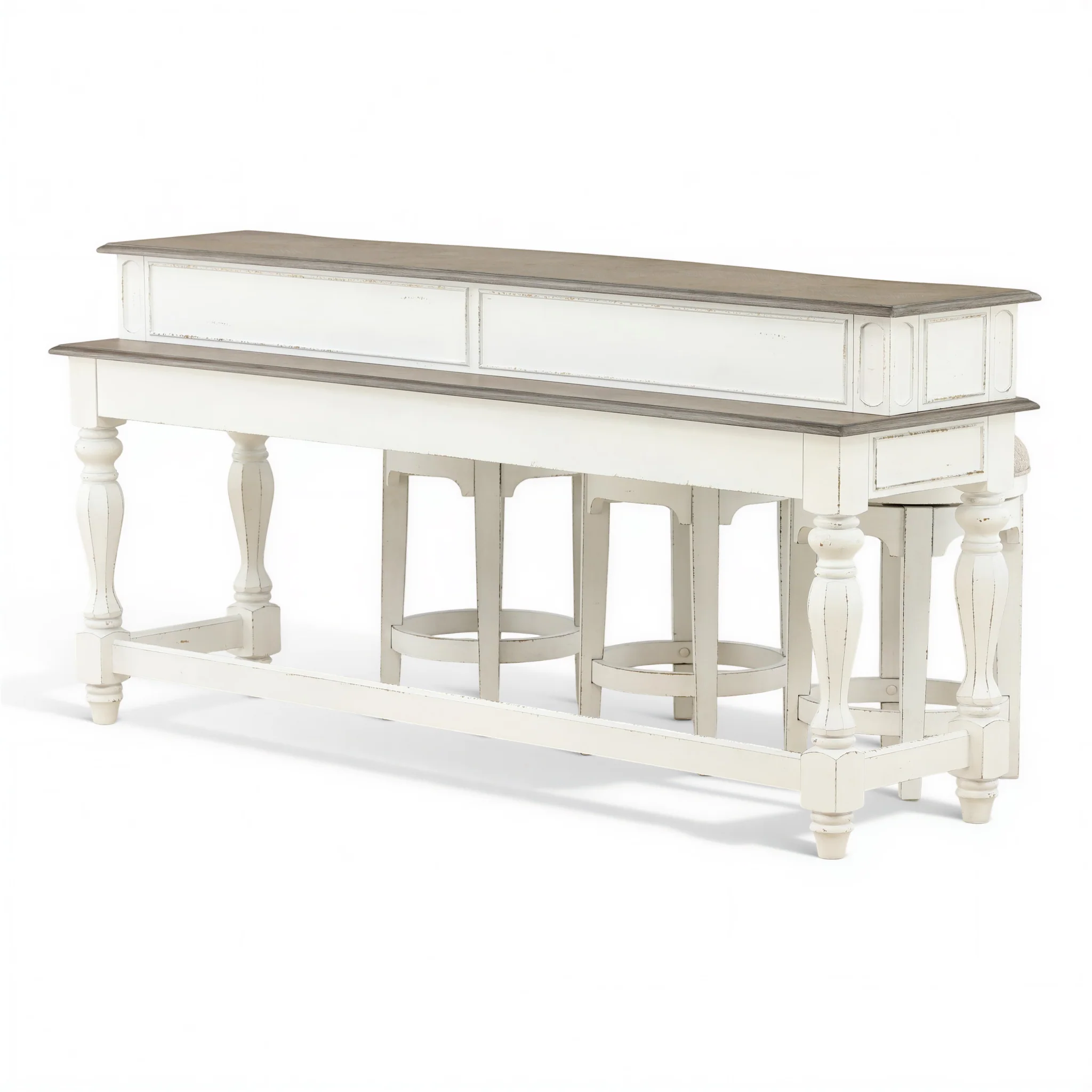 Della Console Bar Height Table and 3 Stools - Image 6