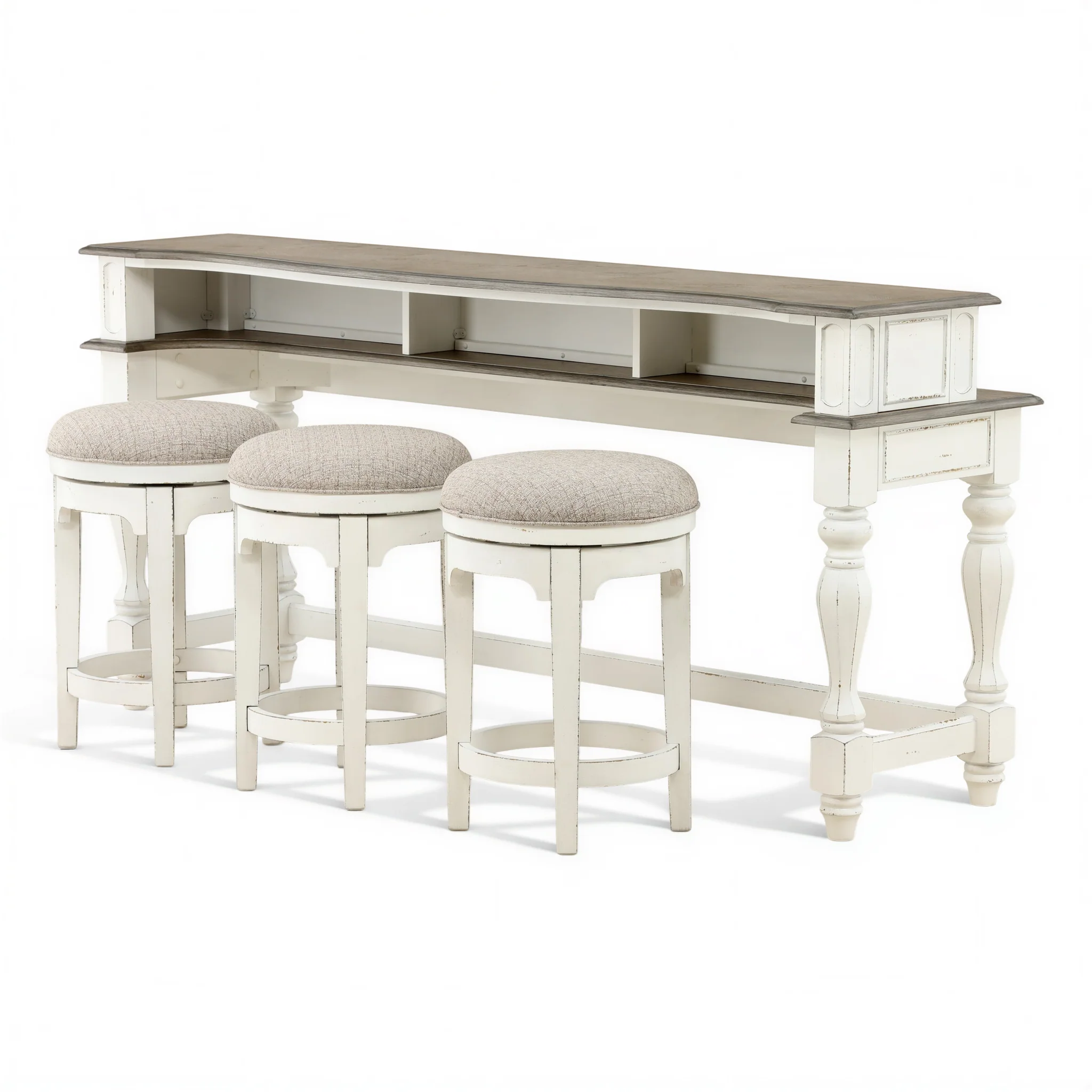Della Console Bar Height Table and 3 Stools - Image 7