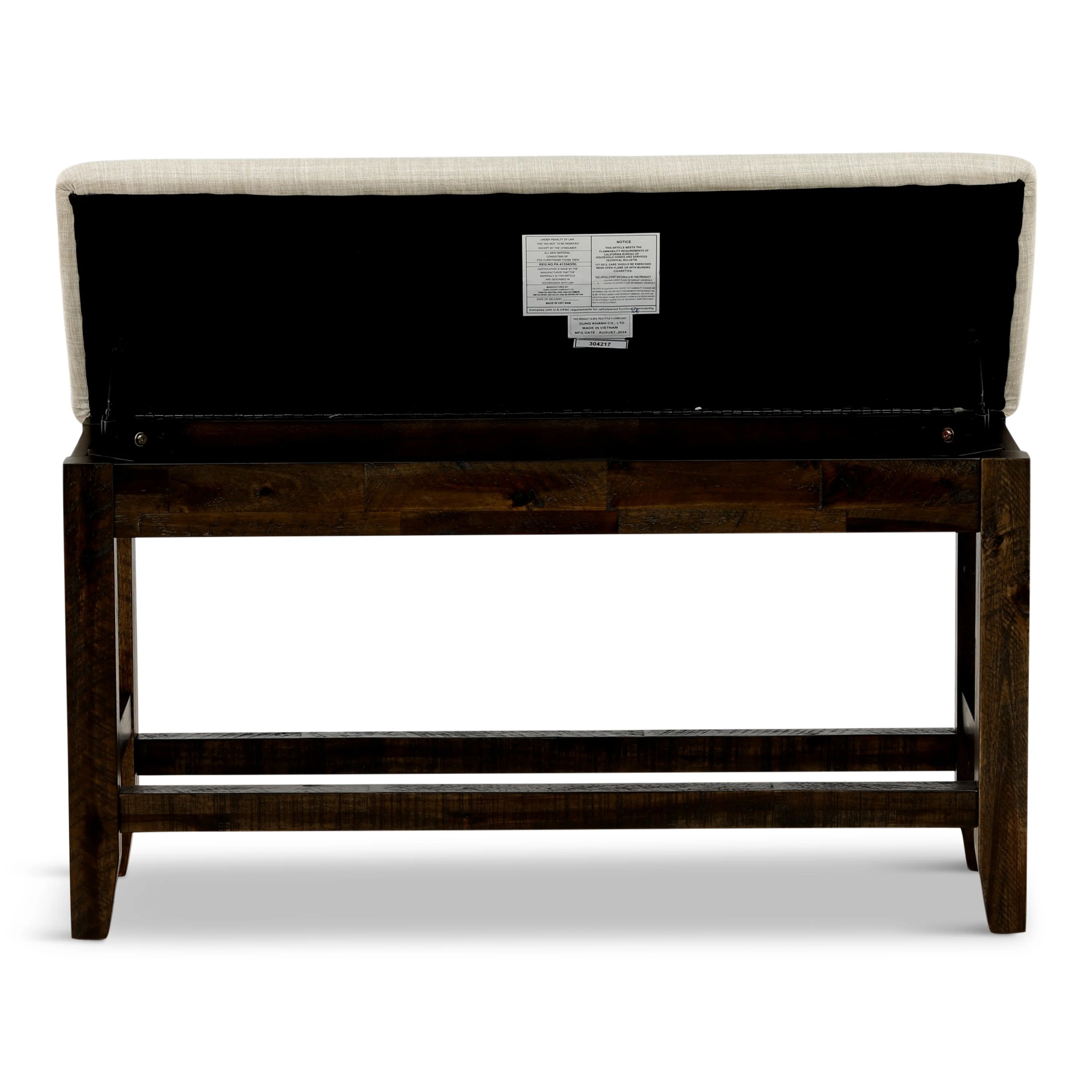 Solomon Counter Height Storage Dining Bench - Image 2