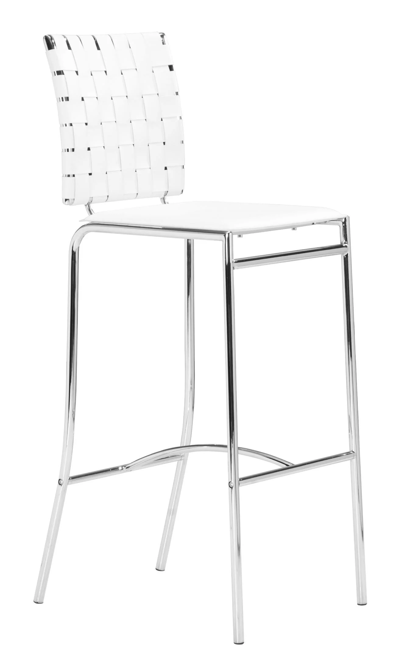 Criss Cross Barstool (Set of 2) White - Image 5