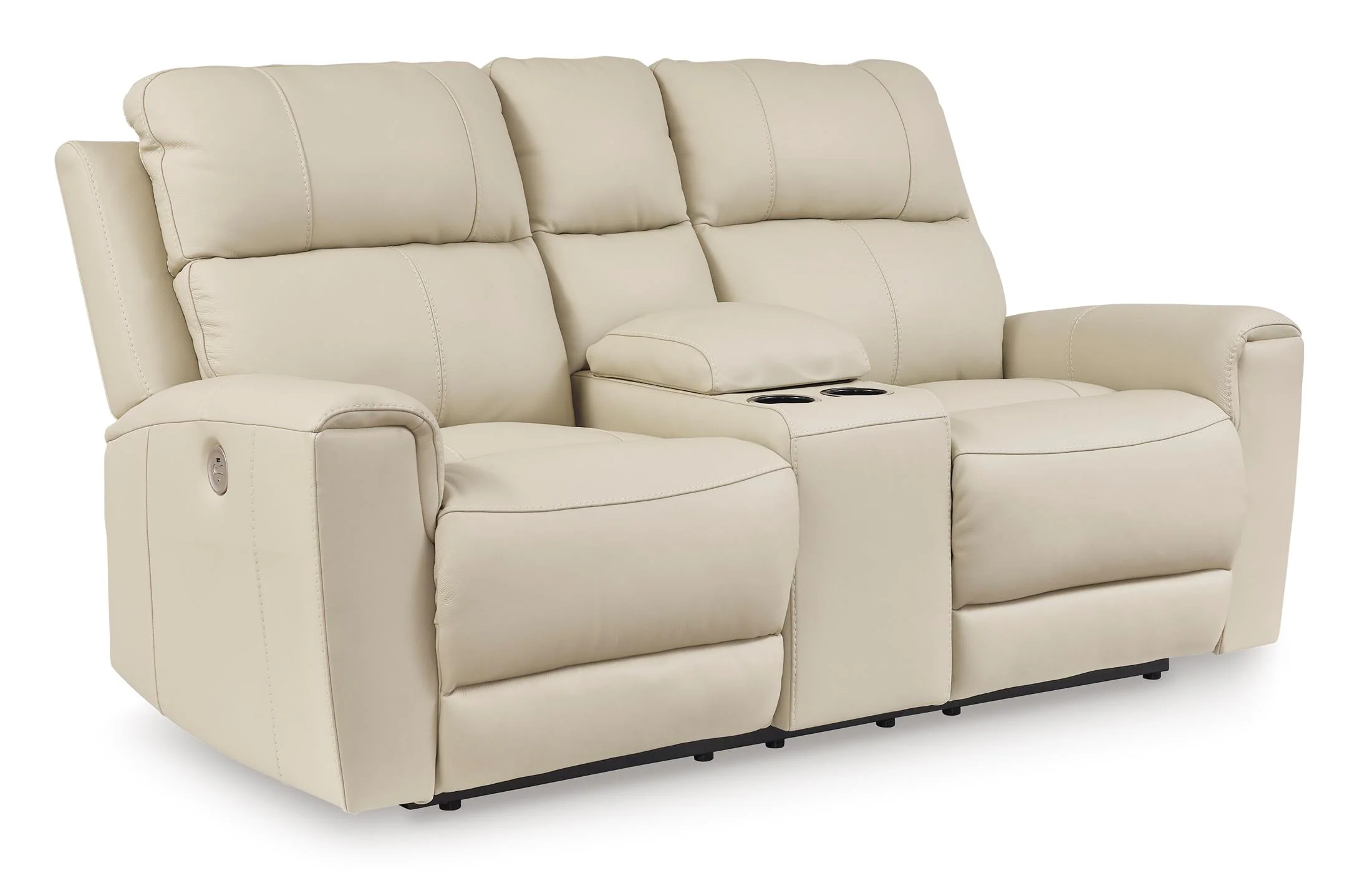 Dahlmoore Leather Power Reclining Console Loveseat - Image 3