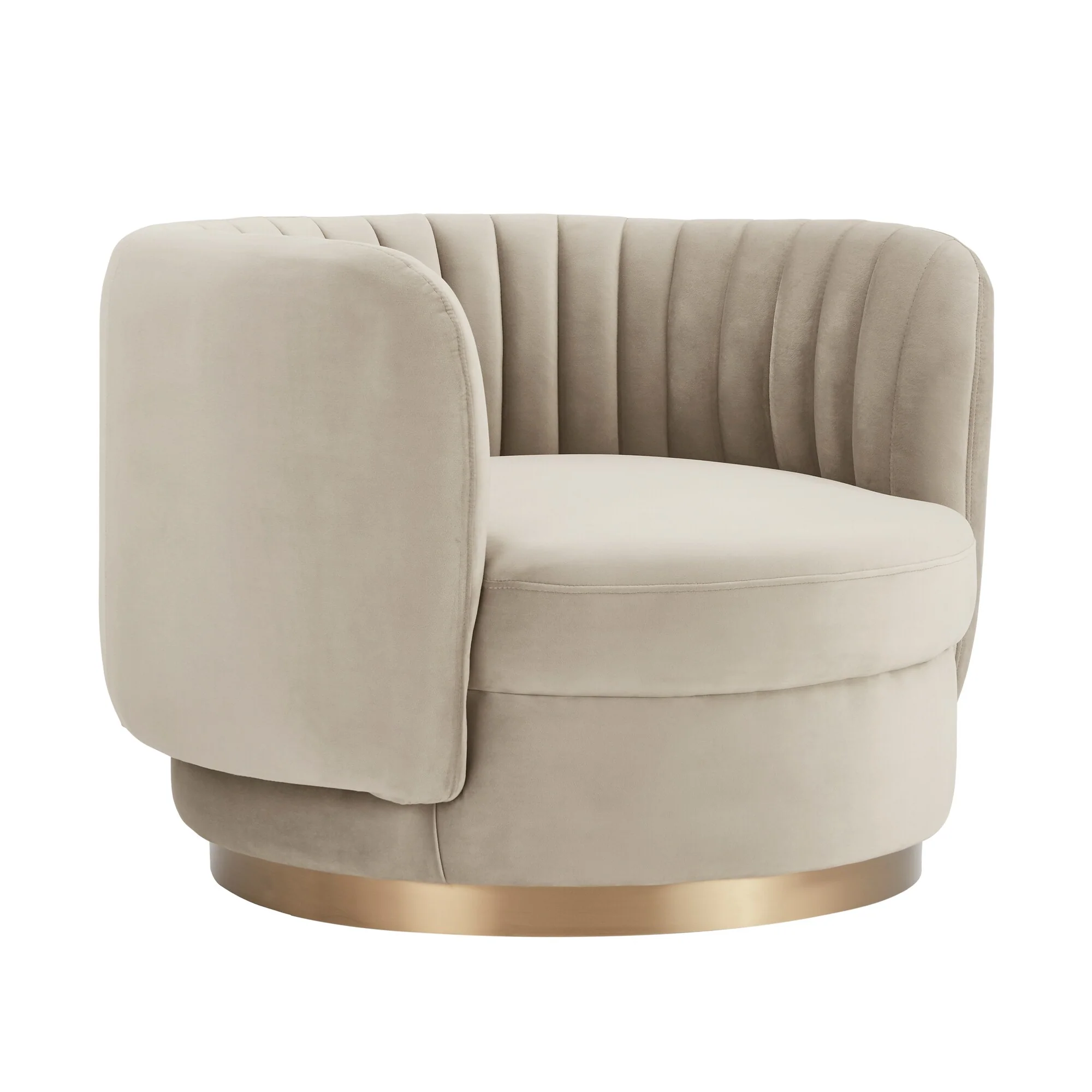Davy Velvet Swivel Accent Chair - Image 2