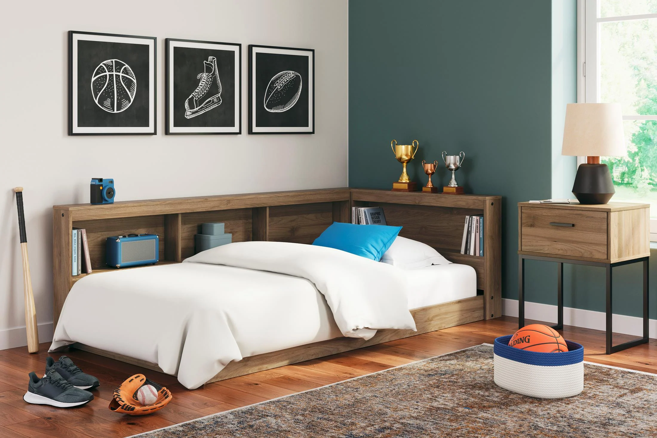 Deanlow Bookcase Storage Bed - Image 2