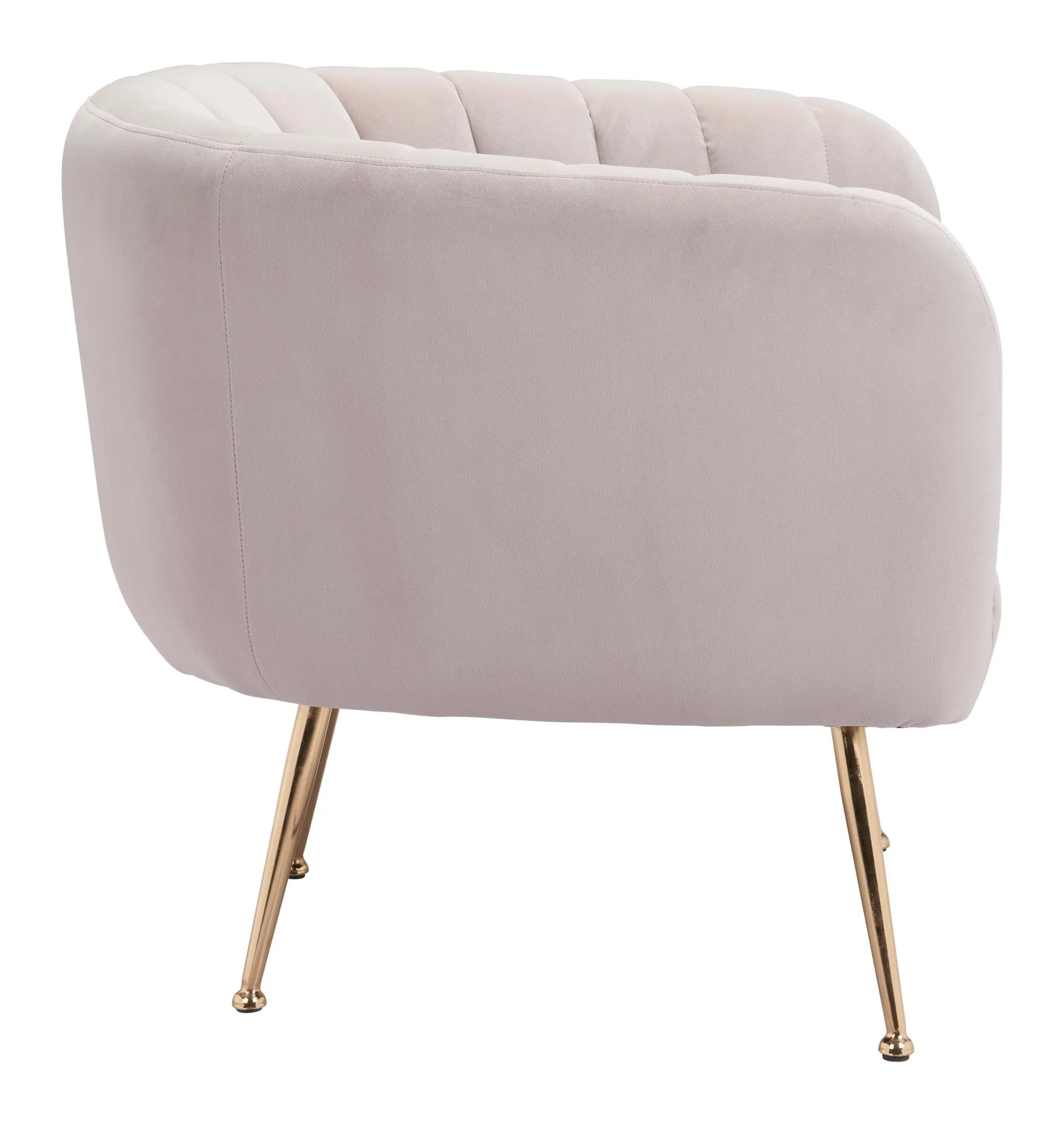 Deco Accent Chair Beige & Gold - Image 6