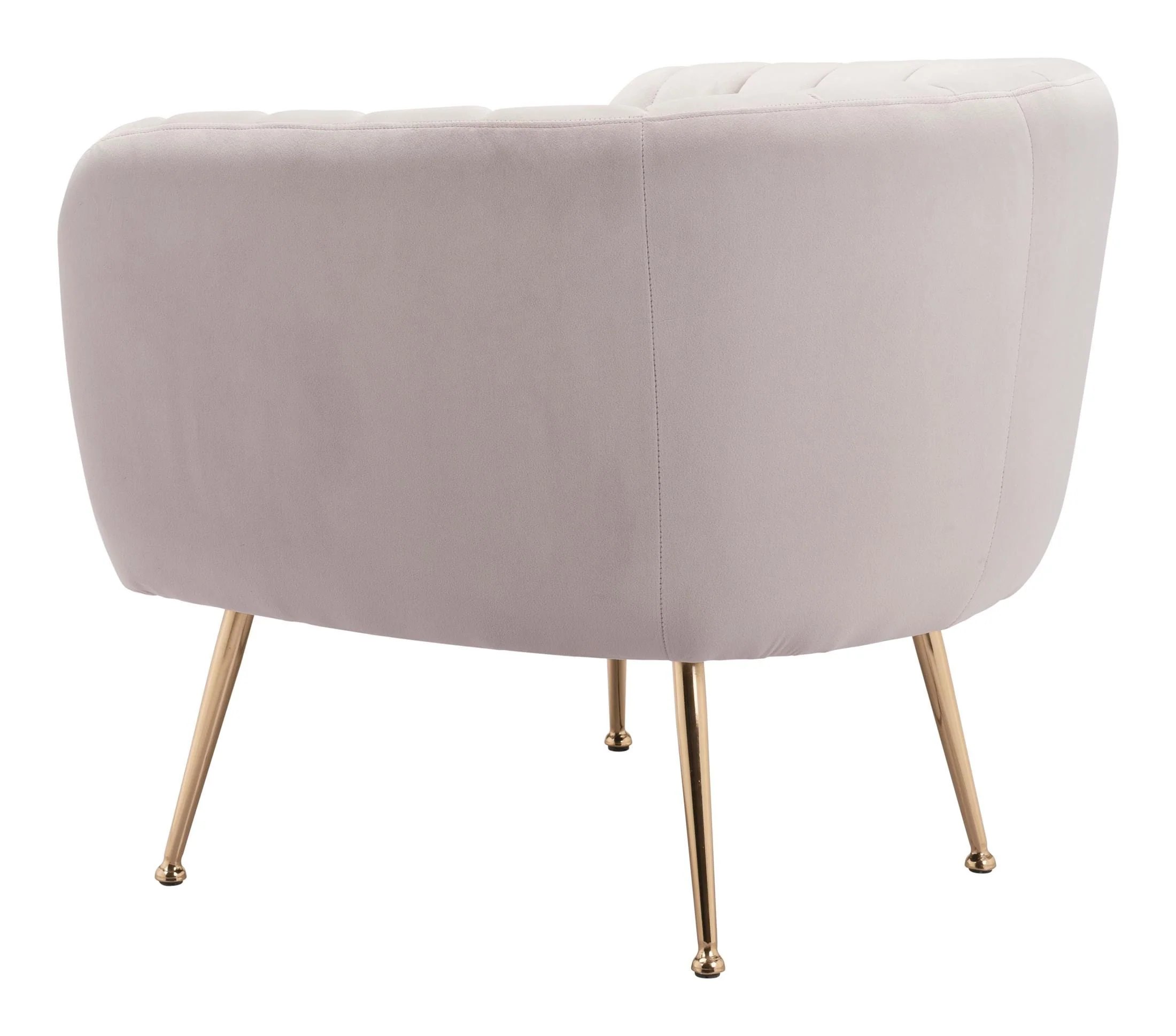 Deco Accent Chair Beige & Gold - Image 8