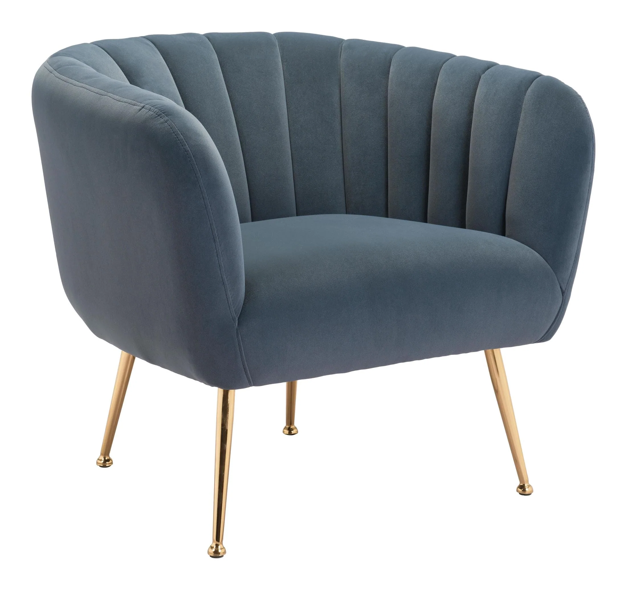 Deco Accent Chair Gray & Gold - Image 6