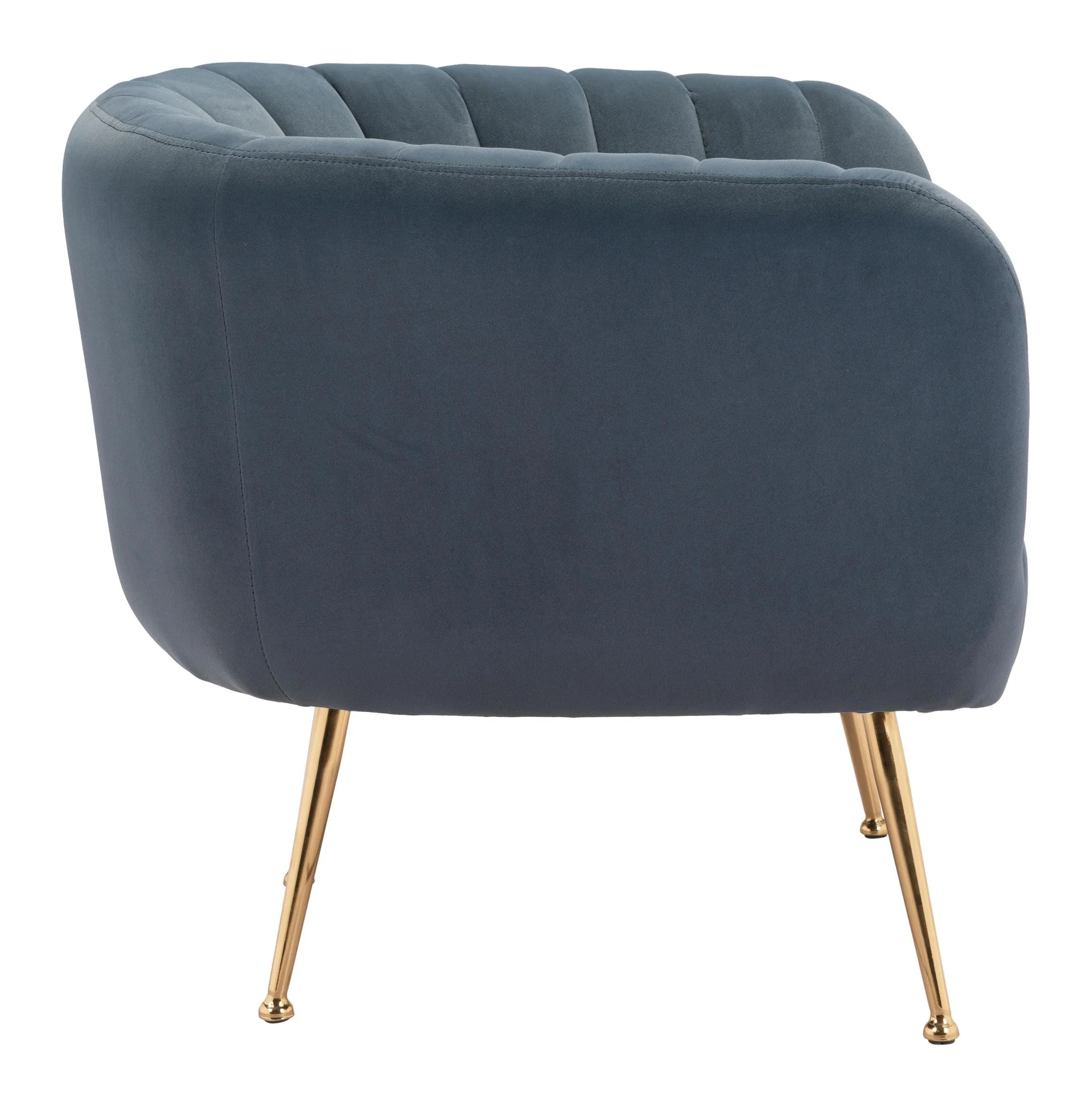 Deco Accent Chair Gray & Gold - Image 7