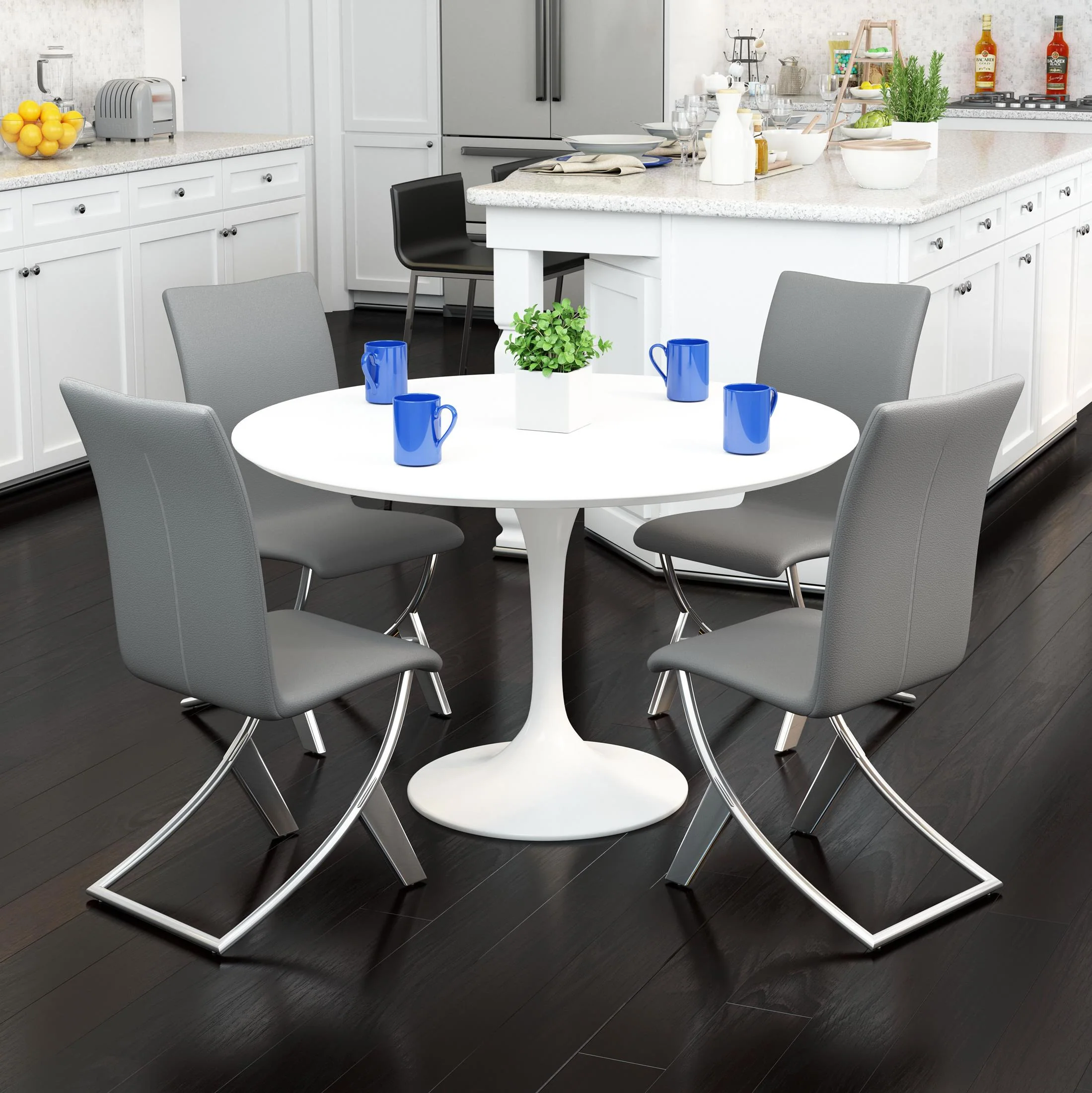 Delfin Dining Chair (Set of 2) Gray - Image 2