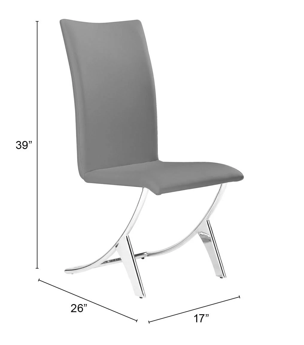 Delfin Dining Chair (Set of 2) Gray - Image 3