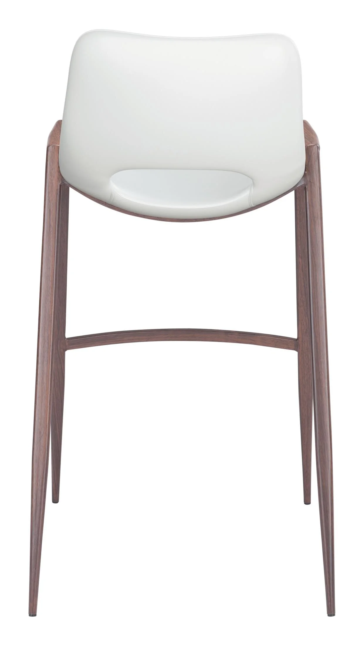 Desi Barstool (Set of 2) White & Walnut - Image 7