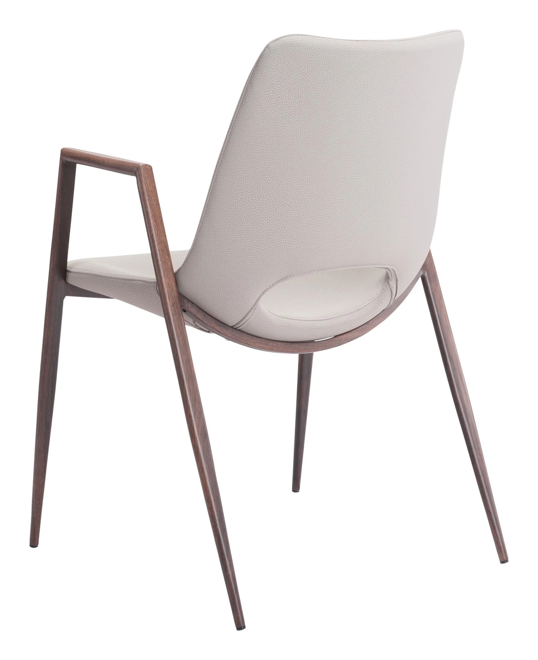 Desi Dining Chair (Set of 2) Beige & Walnut - Image 8
