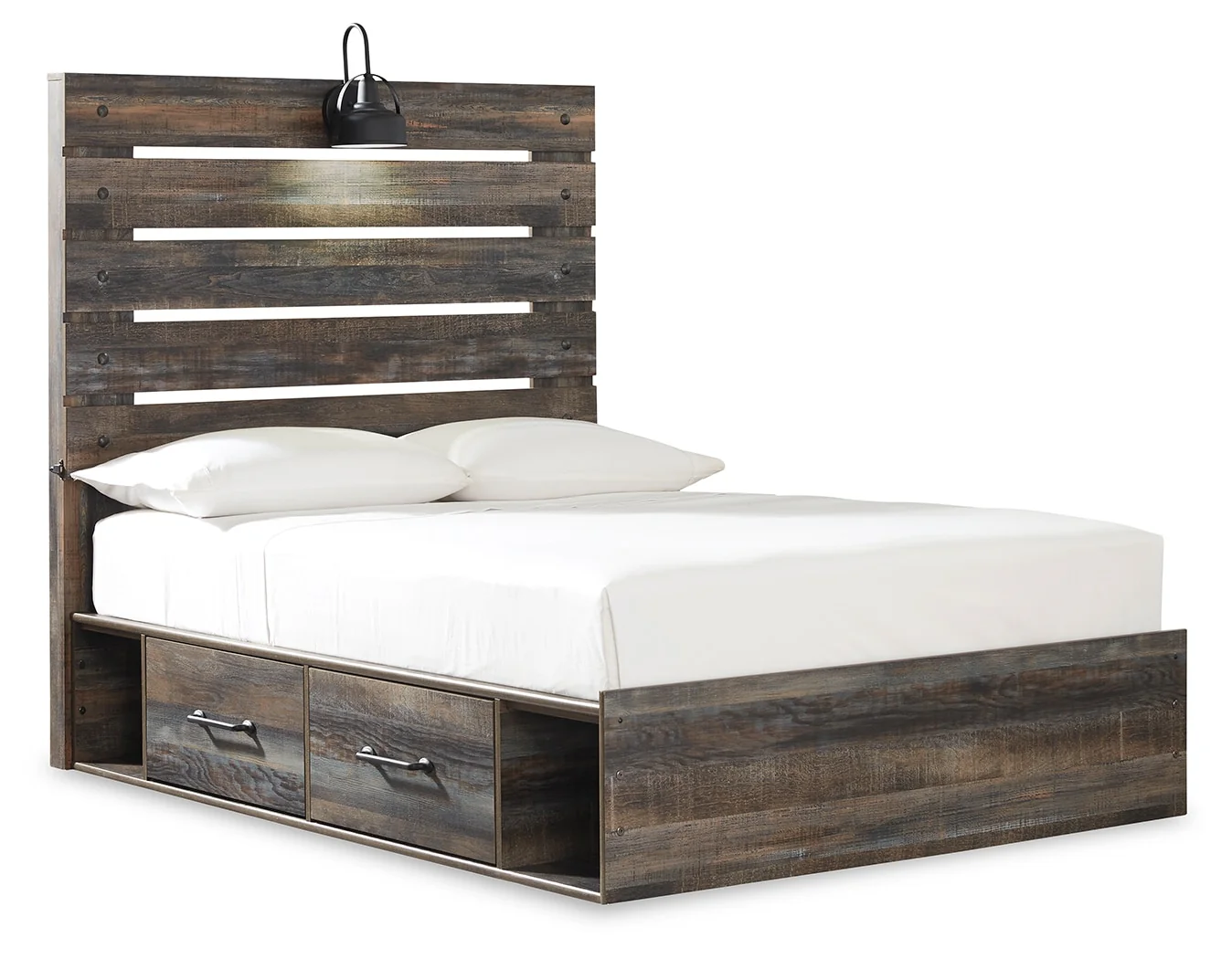 Drystan Full Panel Bed with 4 Storage Drawers and 4 Cubbies - Image 6