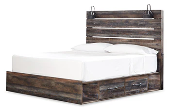 Drystan King Panel Bed with 4 Storage Drawers and 4 Cubbies - Image 3