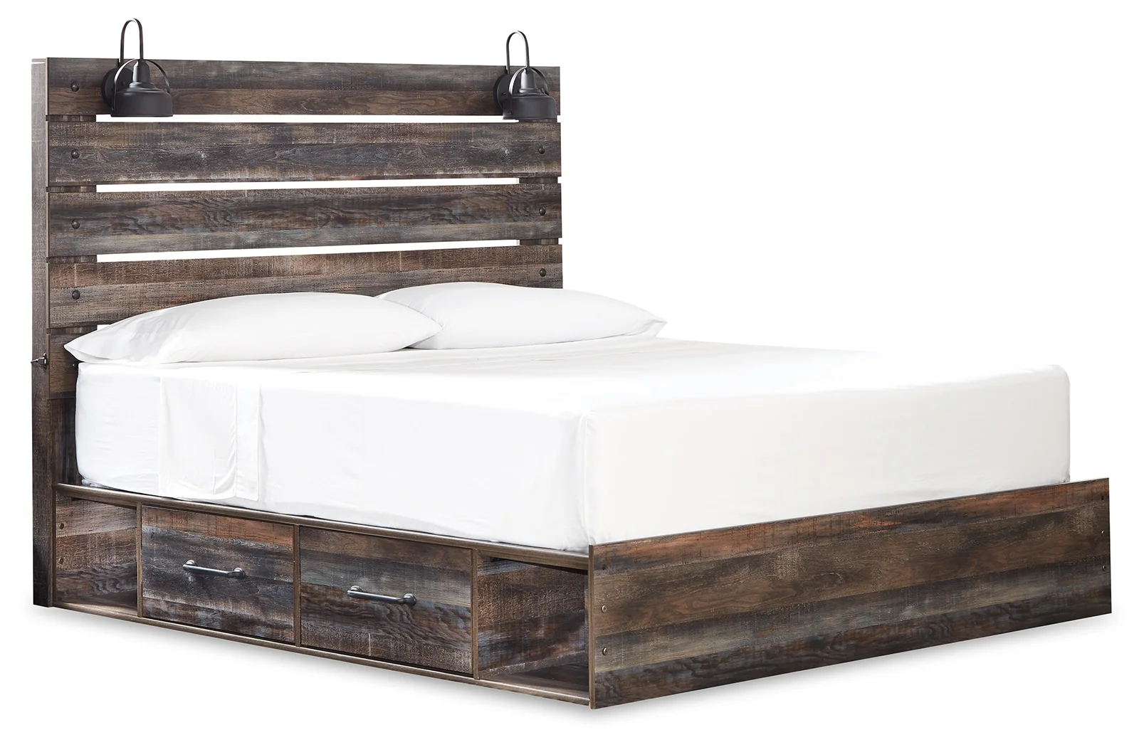 Drystan King Panel Bed with 4 Storage Drawers and 4 Cubbies - Image 4