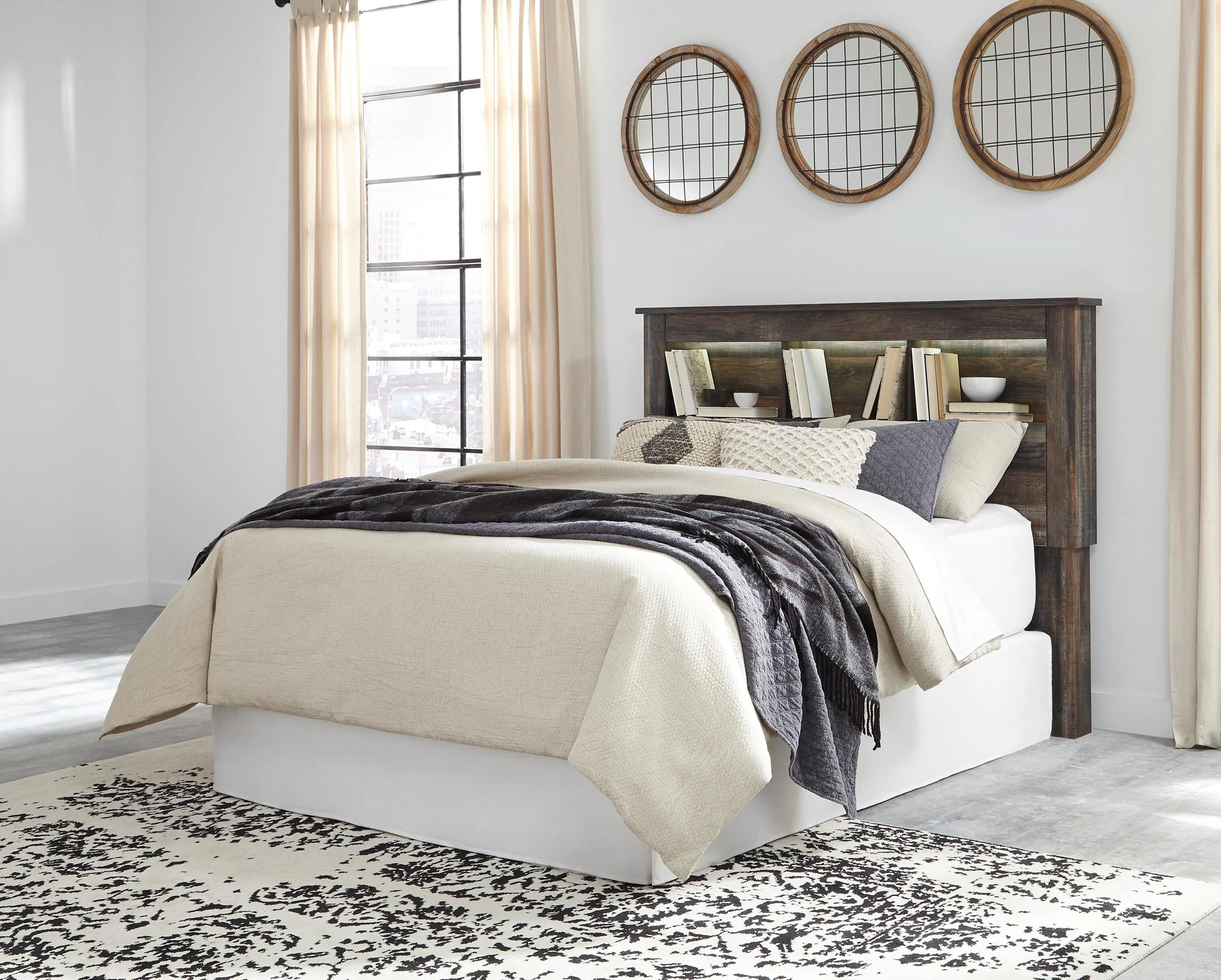 Drystan Queen Bookcase Headboard - Image 2