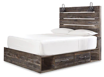 Drystan Queen Panel Bed with 4 Storage Drawers and 4 Cubbies - Image 4