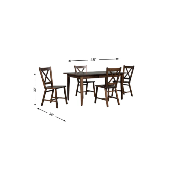 Eagle Mountain 5-Piece X-Back Dining Set - Image 2