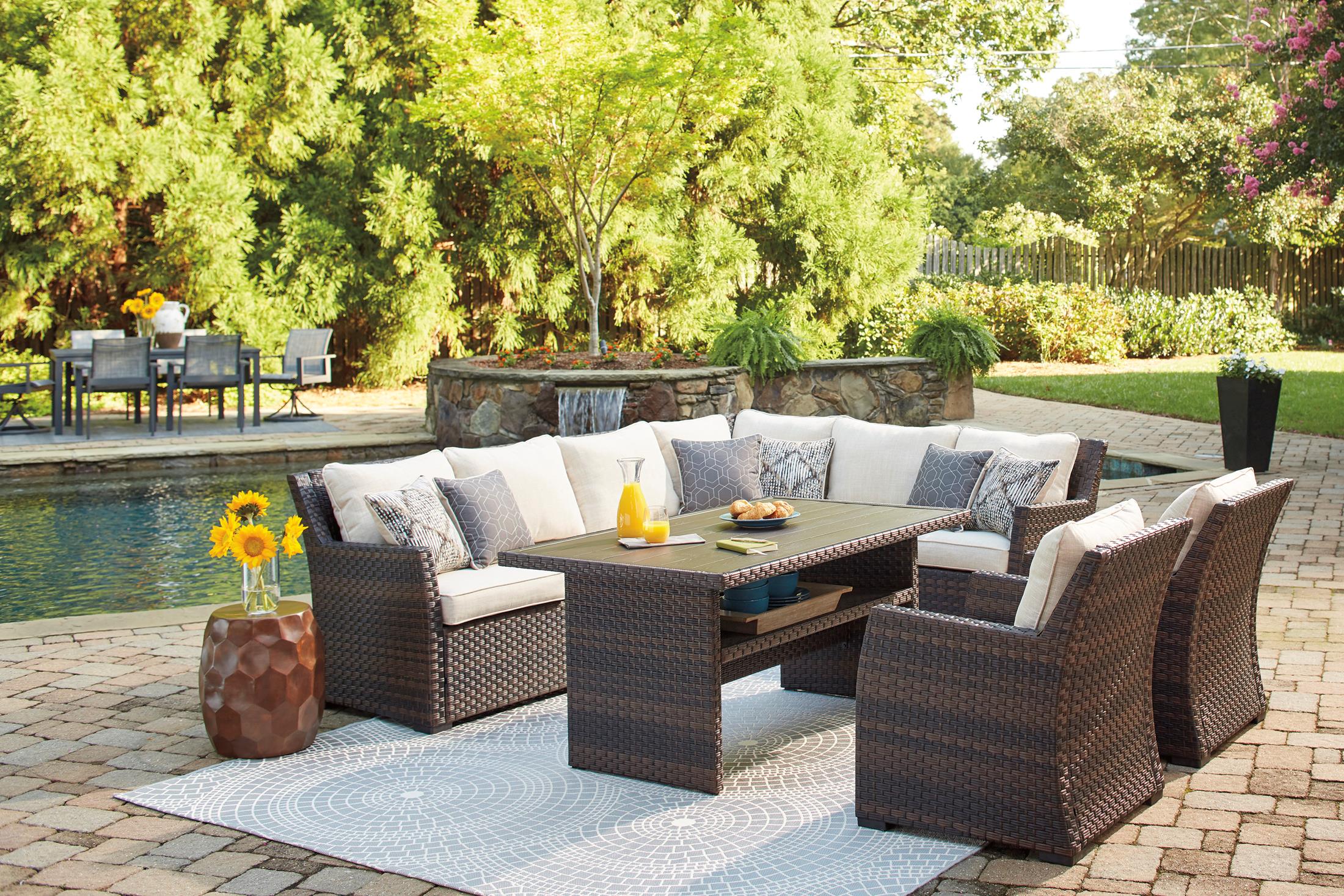 Ashley Easy Isle Outdoor Patio Rectangular Multi-Use Table - Image 2
