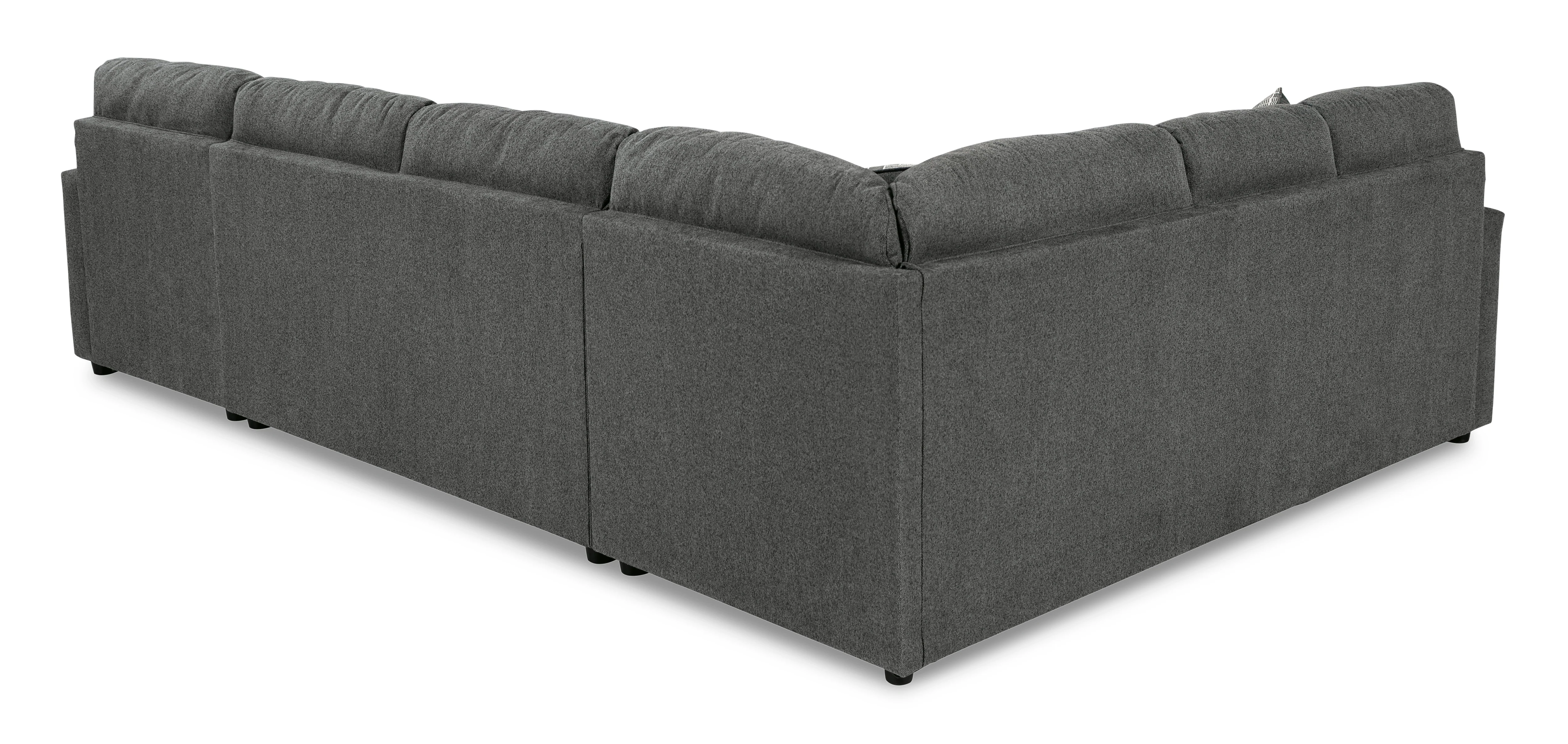 Edenfield 3-Piece Charcoal Sectional with Chaise - Image 5