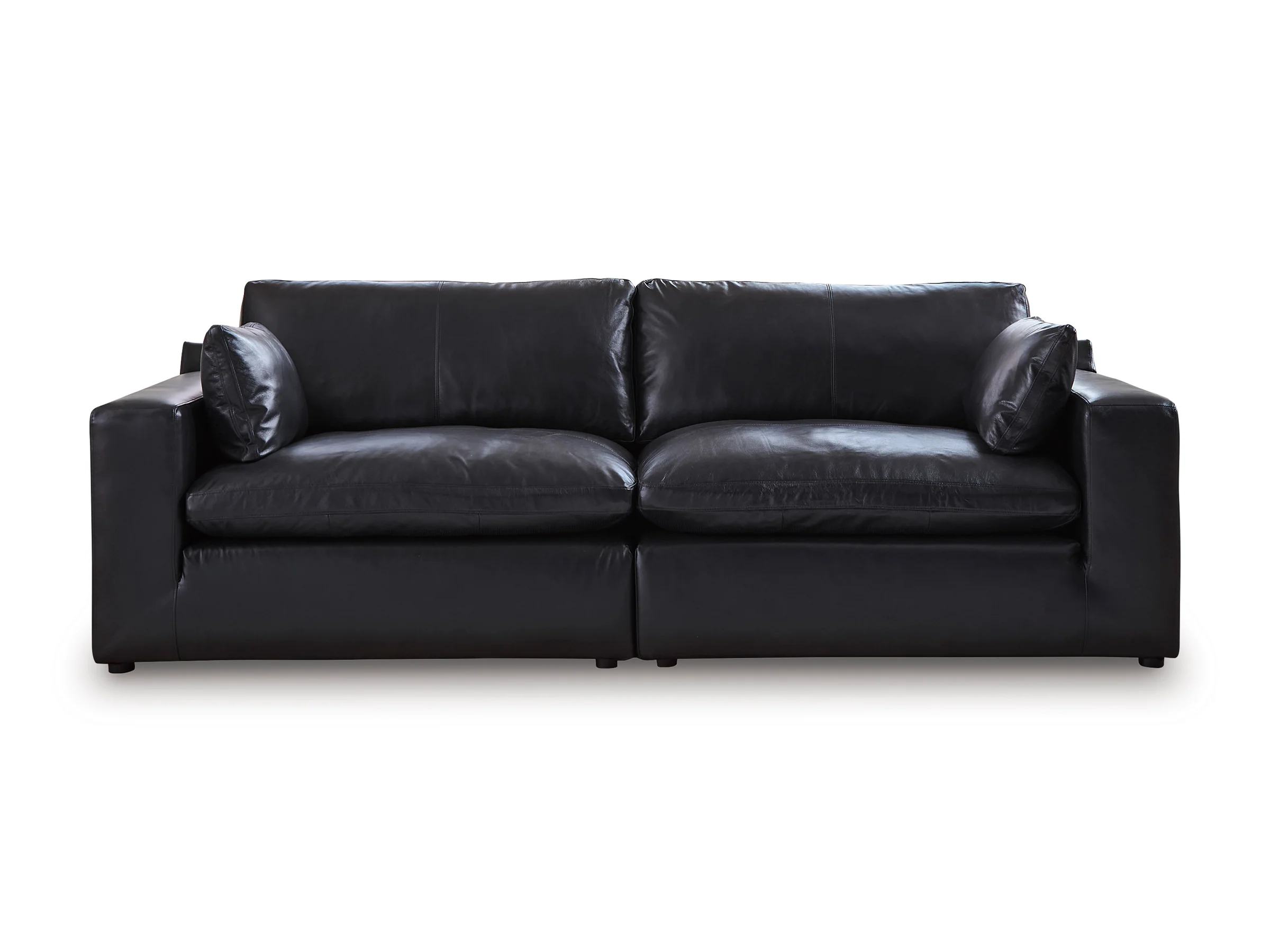Ashley Emilia 2-Piece Leather Modular Loveseat - Image 2