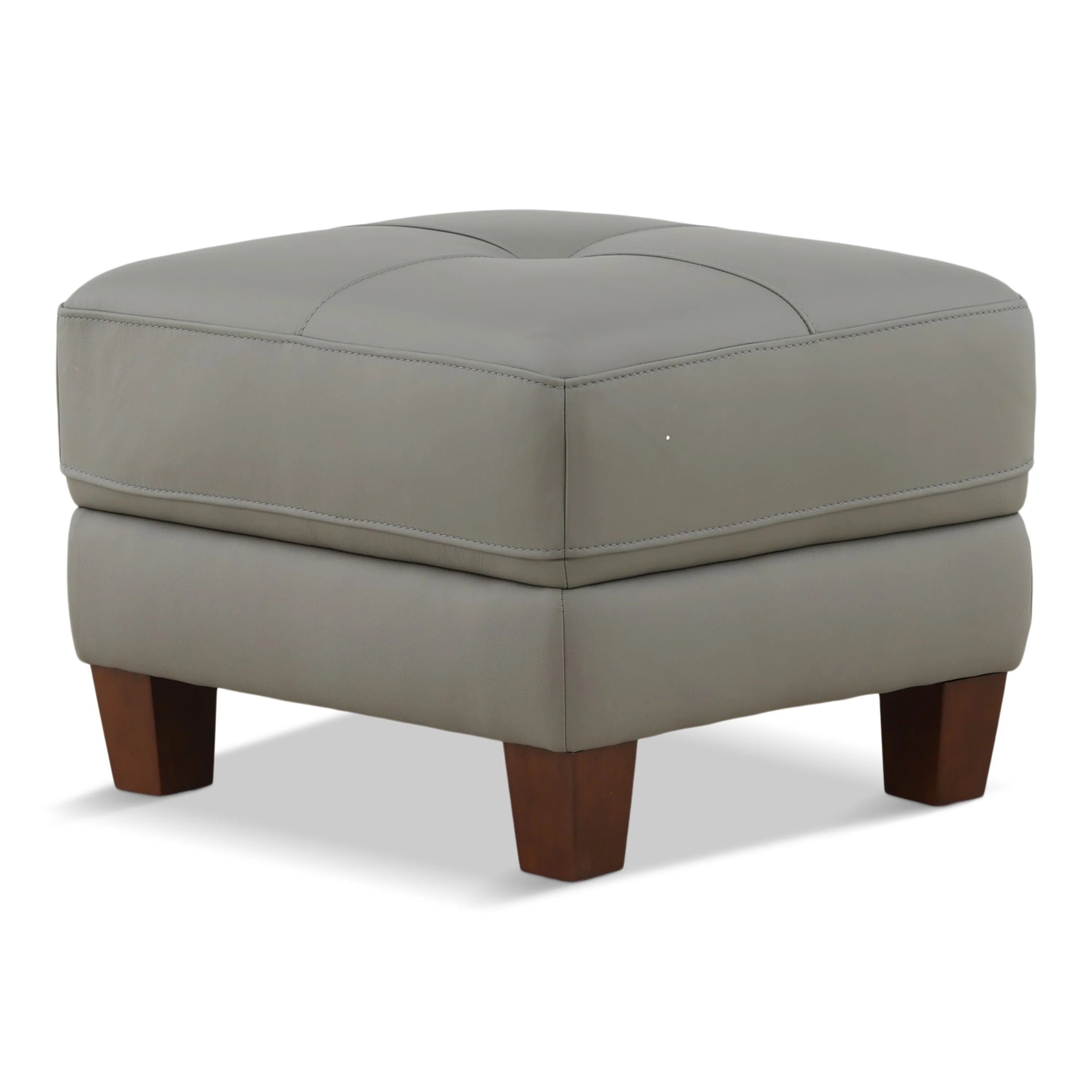 Fitzgerald Leather Ottoman - Image 3