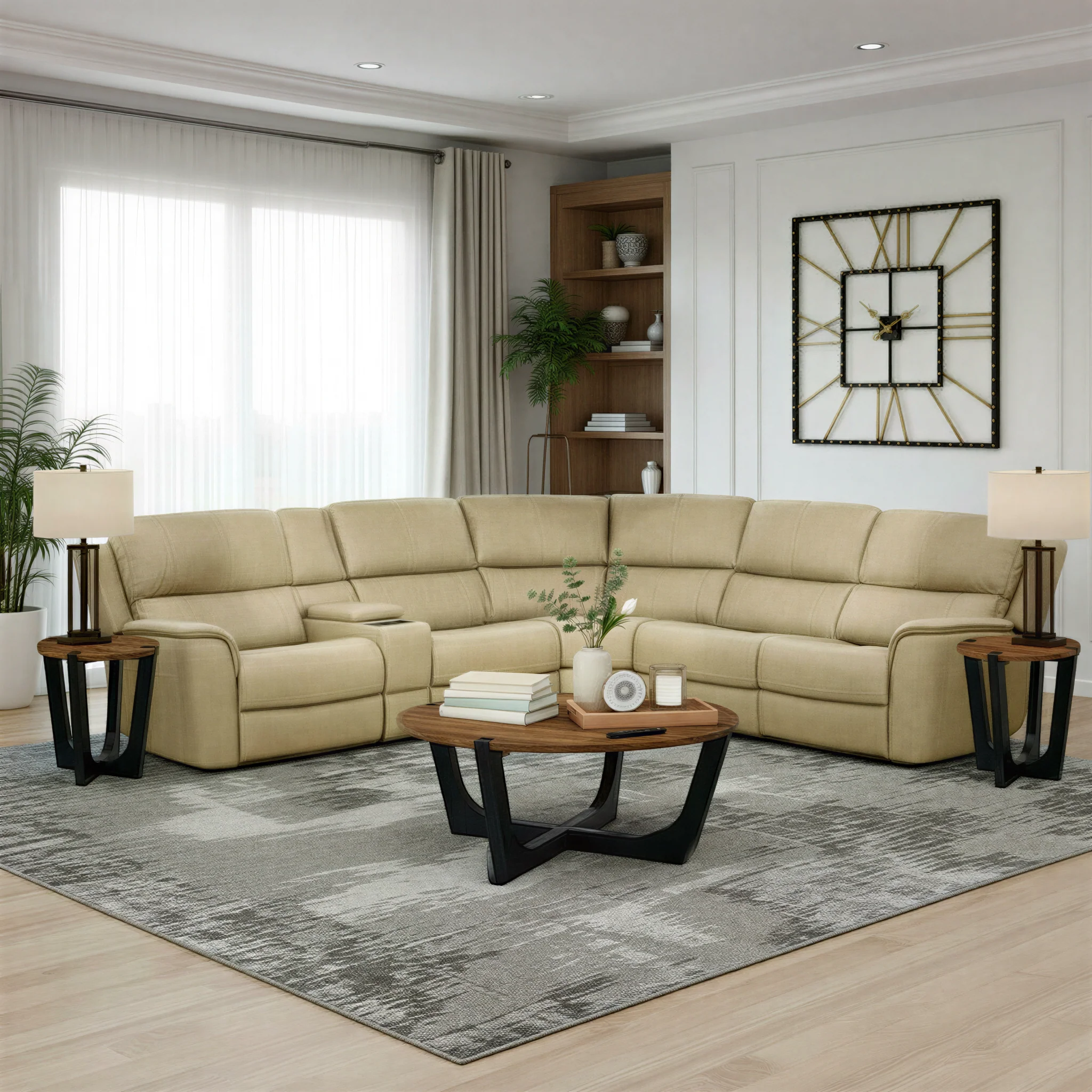 Flexsteel Karson 6-Piece Power Reclining Leather Sectional - Image 11