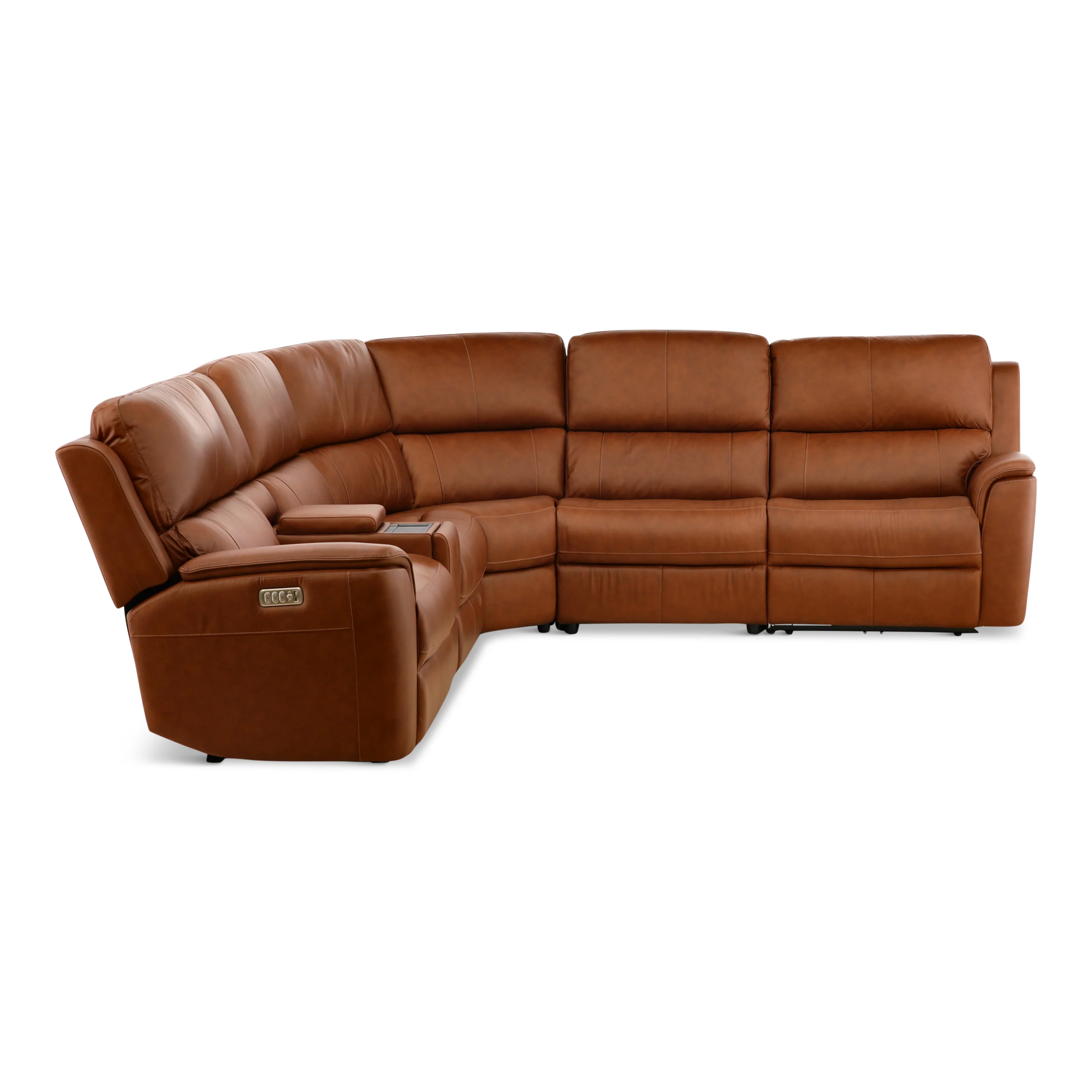 Flexsteel Karson 6-Piece Power Reclining Leather Sectional - Image 3