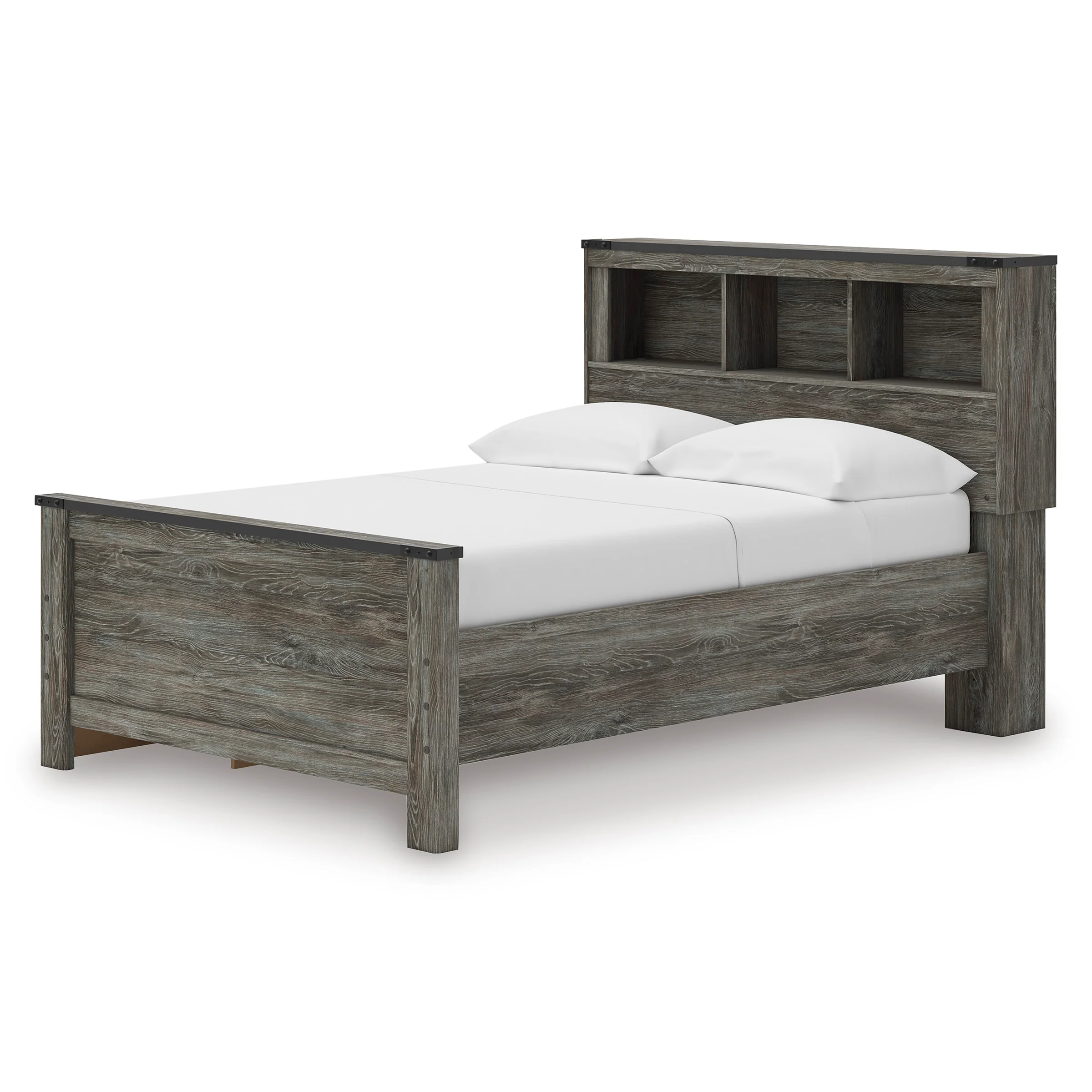 Frandern Bookcase Panel Bed with Storage - Image 11