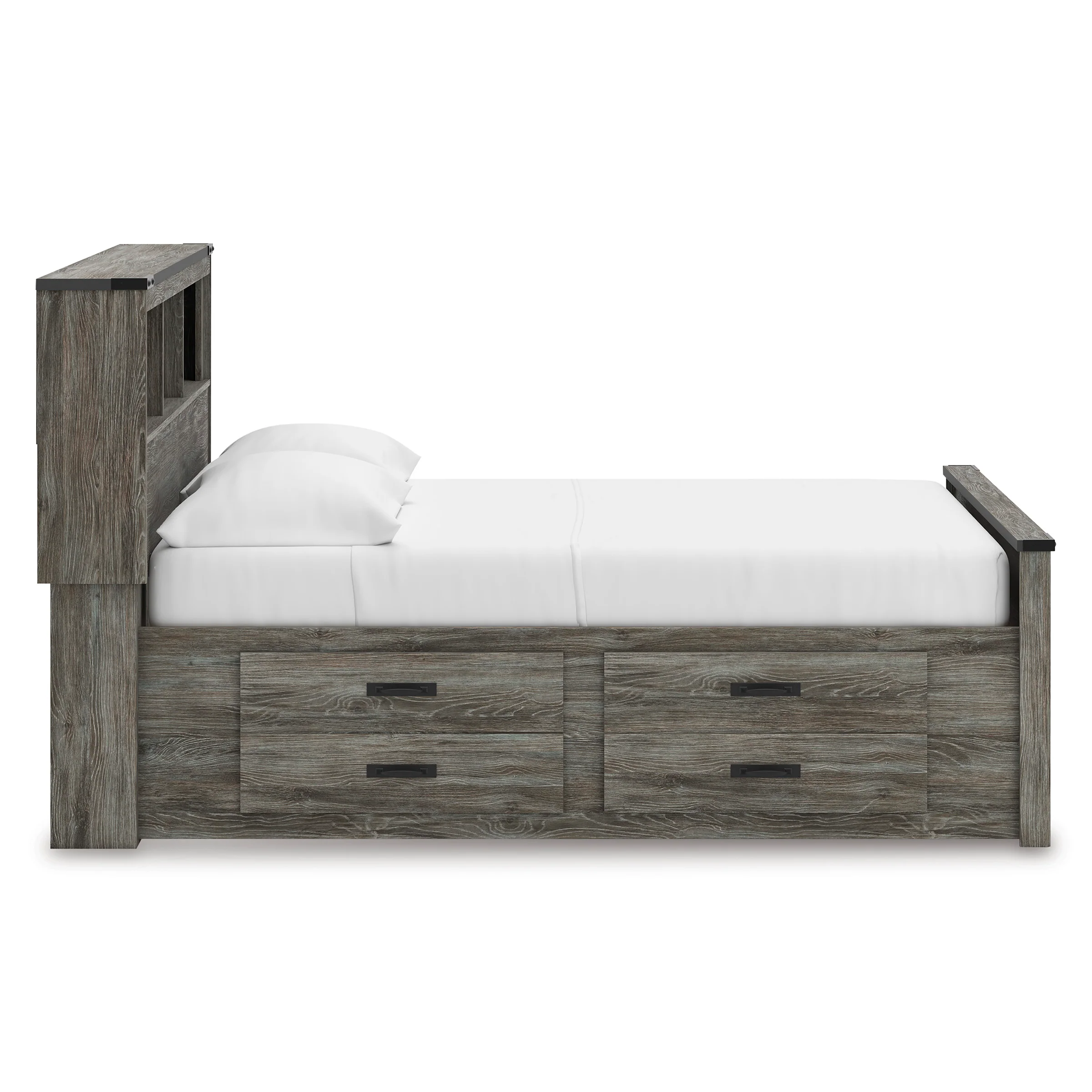 Frandern Bookcase Panel Bed with Storage - Image 14