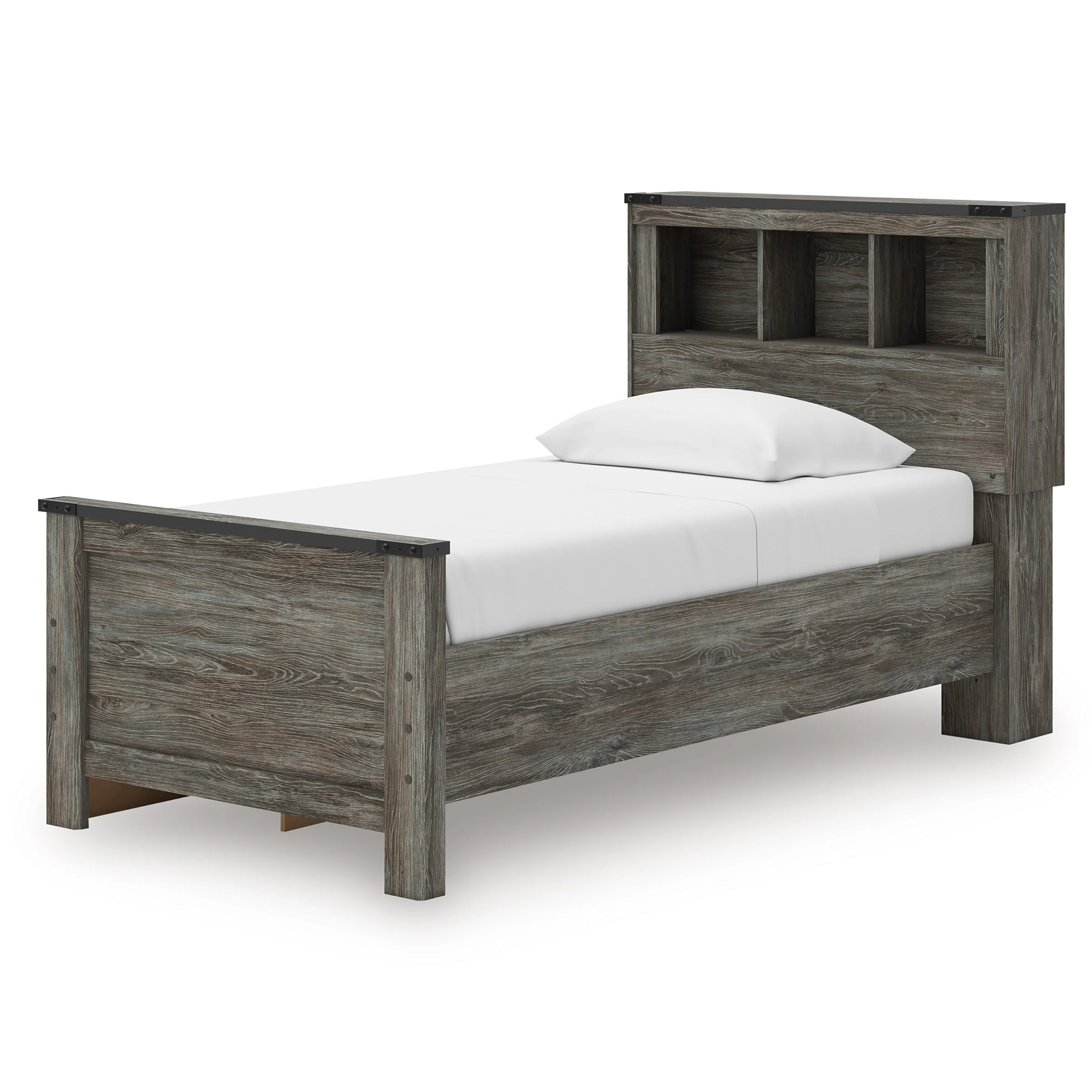 Frandern Bookcase Panel Bed with Storage - Image 3