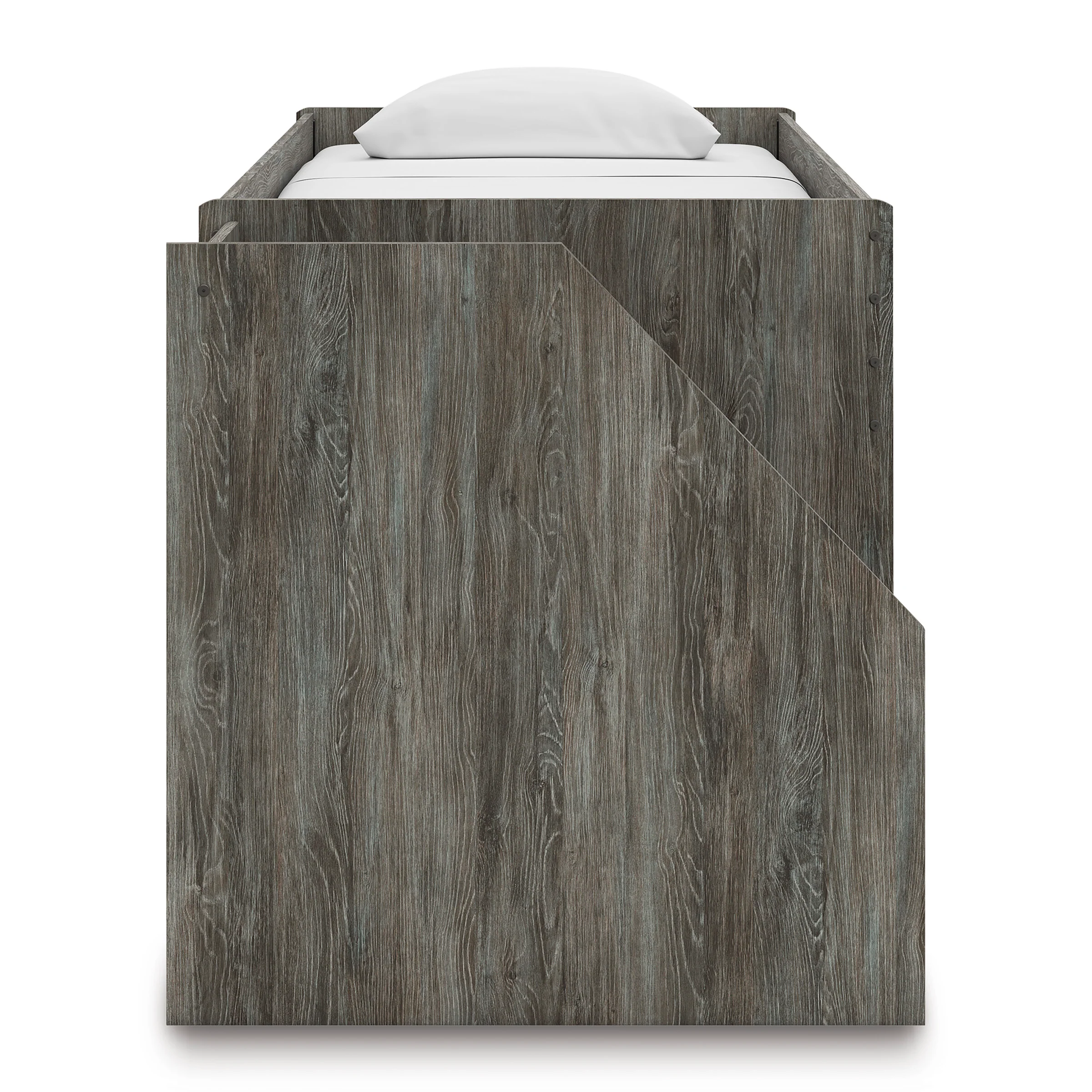 Frandern Twin Loft Bed with Bookcase Storage - Image 6