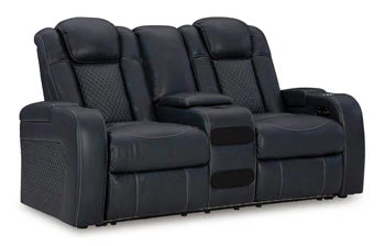 Fyne-Dyme Dual Power Reclining Loveseat with Console
